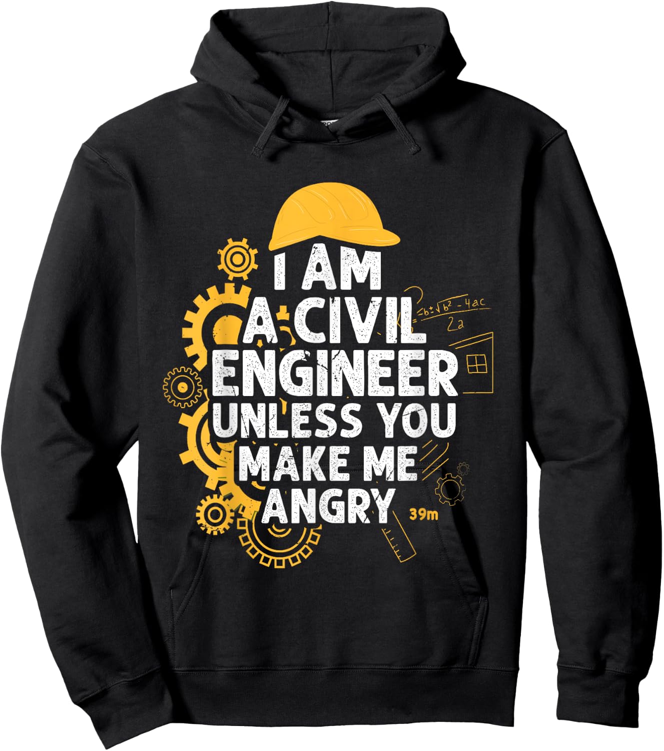 I am A Civil Engineer Unless You Make me Angry Funny Hoodie - Hoodie | Black