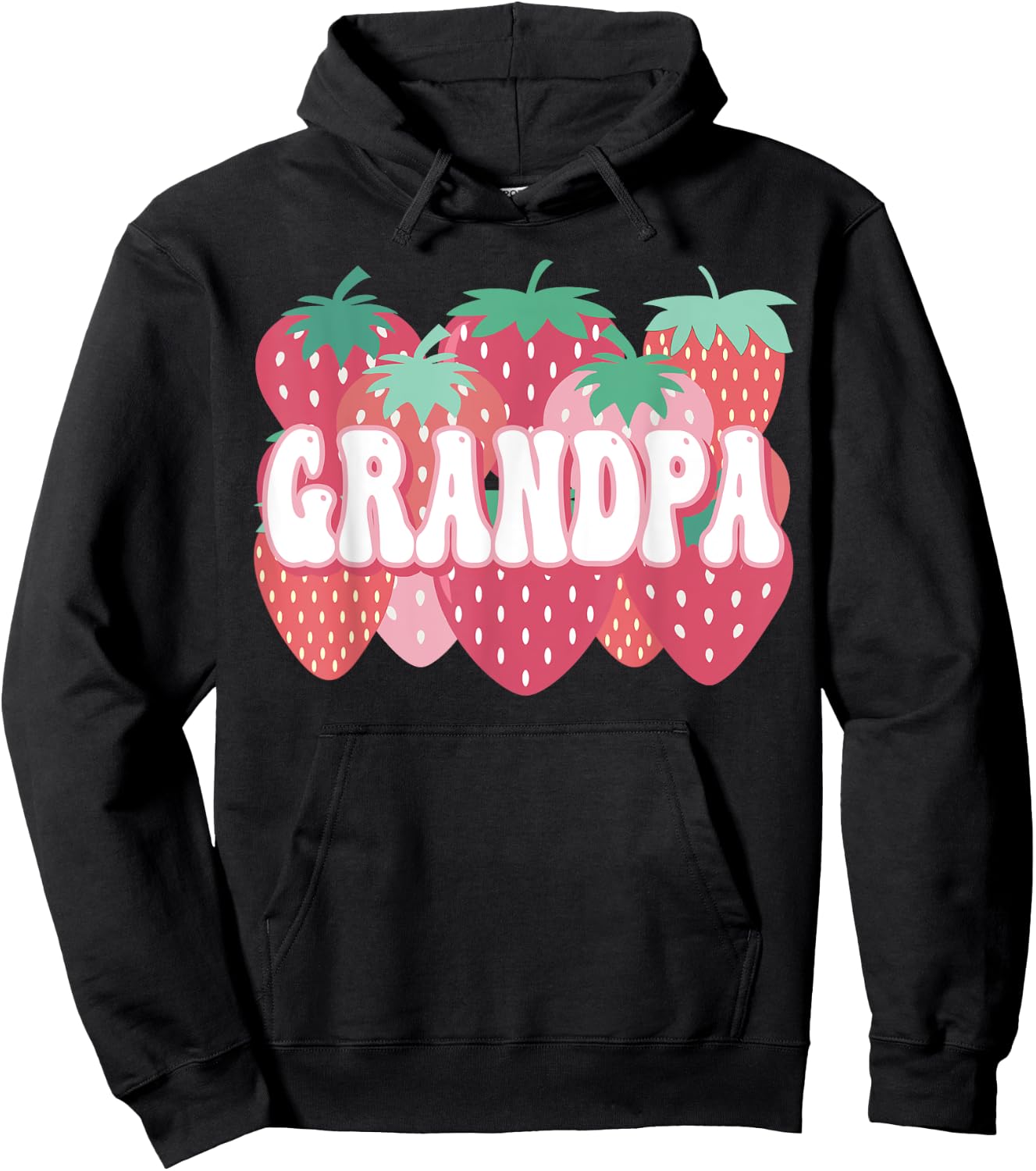 Grandpa Of The Berry First Birthday Strawberry Family Party Hoodie - Hoodie | Black