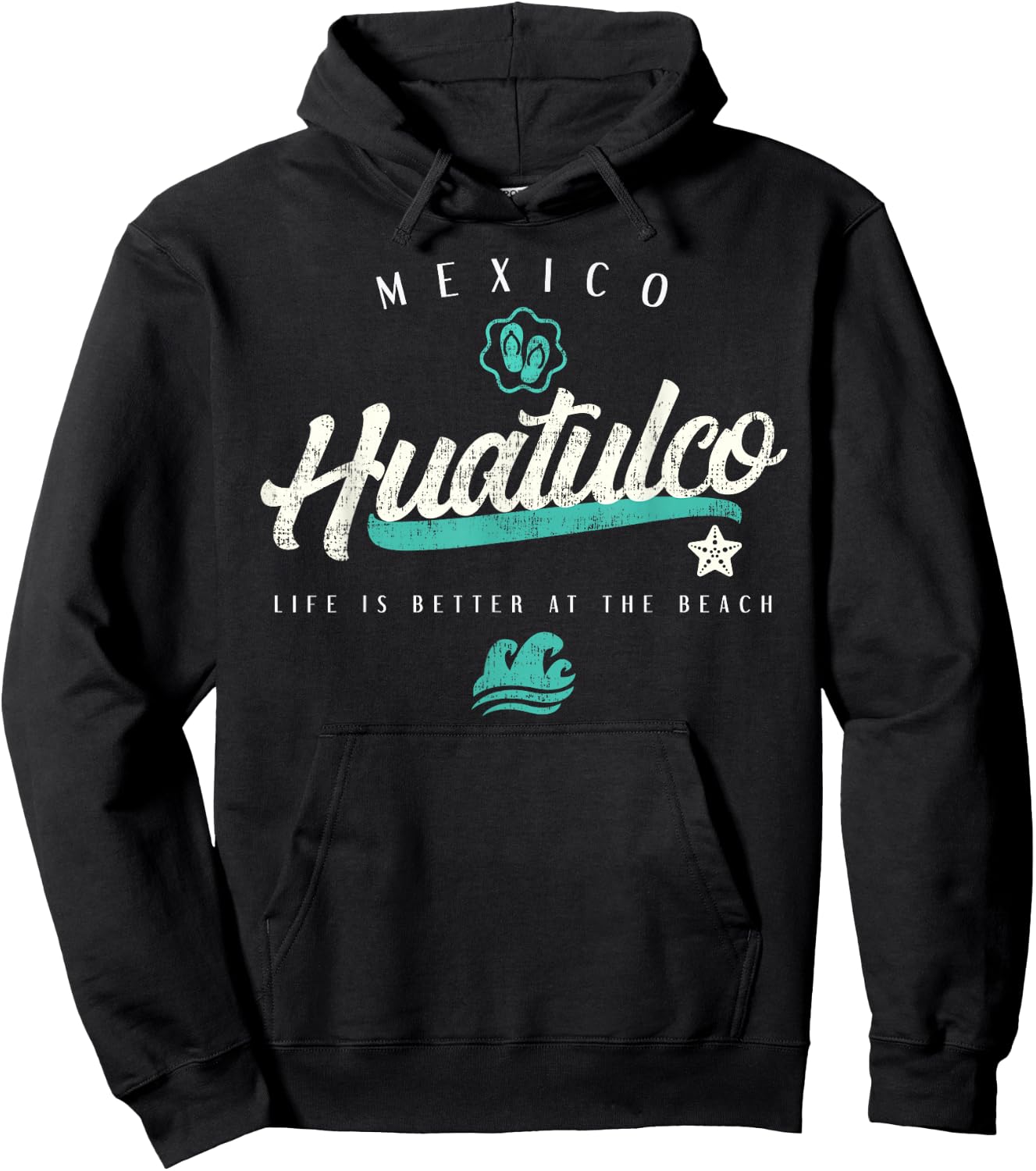 Huatulco Mexico Beach Hoodie - Hoodie | Black