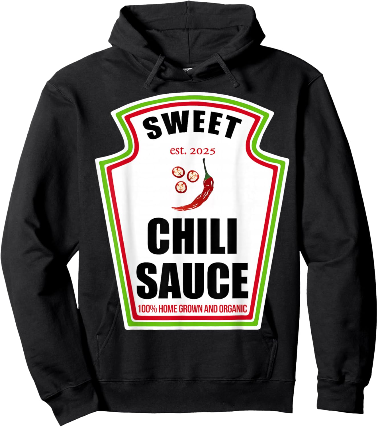 Sweet Chili Sauce Condiment Spice Costume Party Matching Hoodie - Hoodie | Black