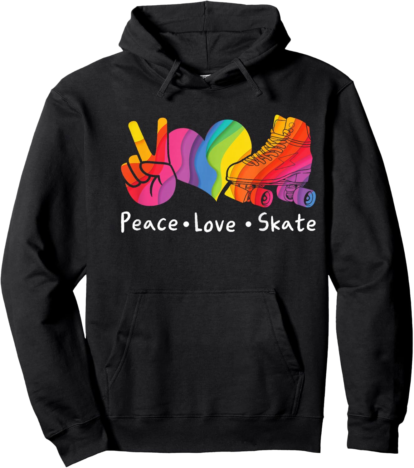 Inline Skating Roller Skating Roller 80s Outfit Inline Skating Hoodie - Hoodie | Black