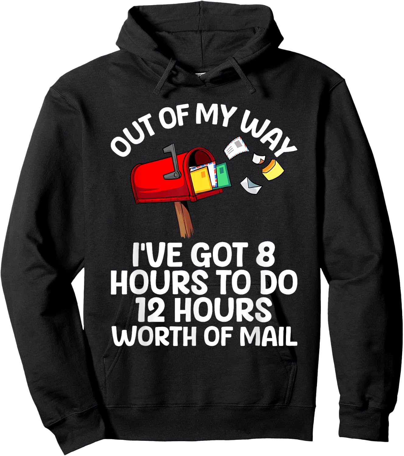 Funny Mailman Art Women Mail Carrier Postal Worker Hoodie - Hoodie | Black