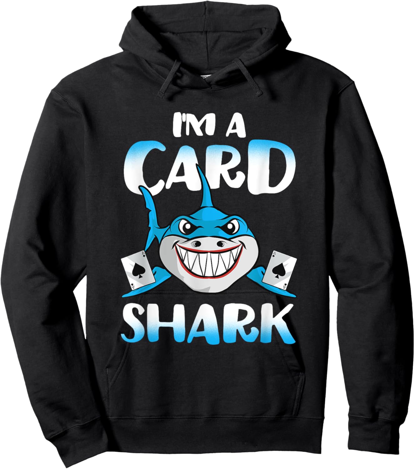 Poker Card Shark Casino Gamble Beach Hoodie - Hoodie | Black