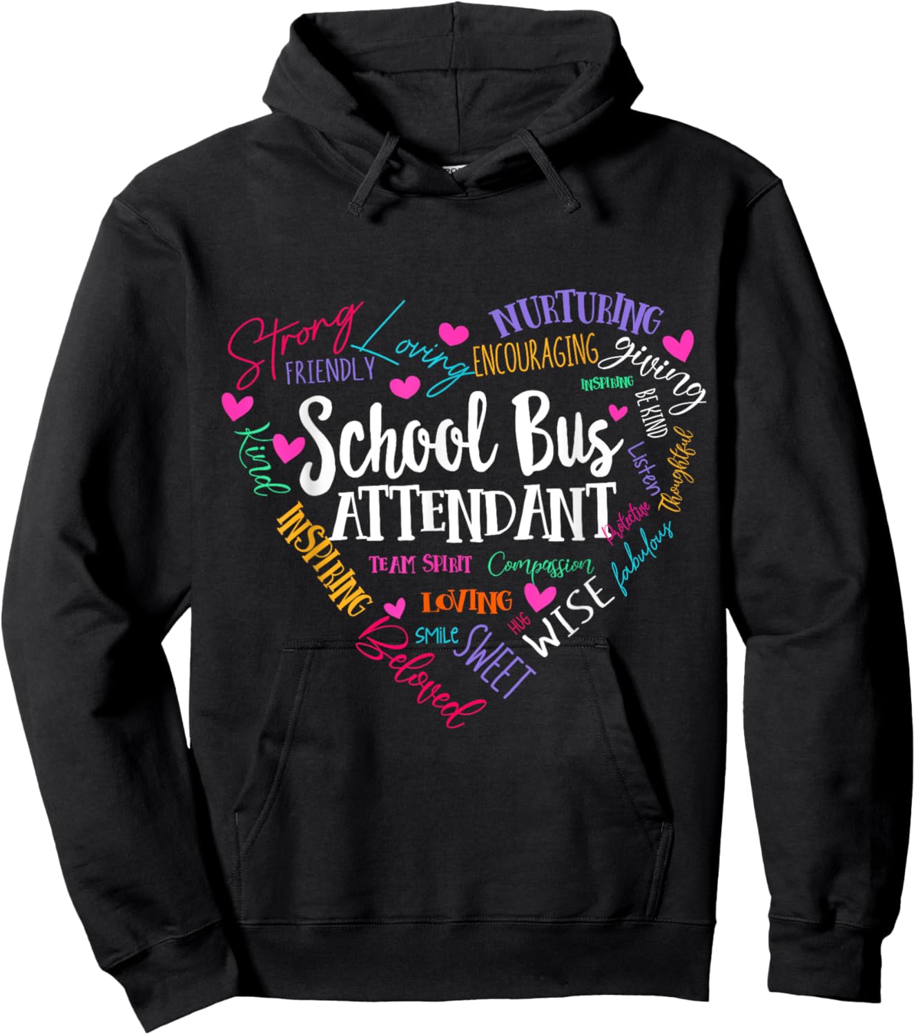 School Bus Attendant Squad Back-to-School Matching Group Hoodie - Hoodie | Black
