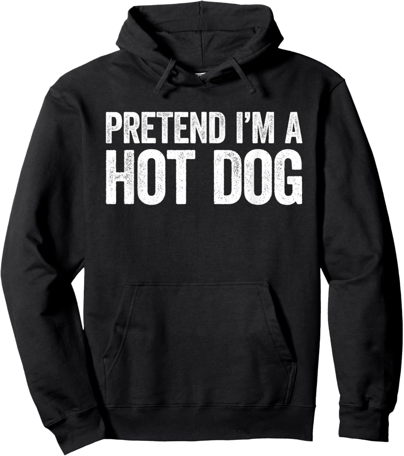 Pretend I'm A Hot Dog Shirt Adult Kids Men Women Costume Hoodie - Hoodie | Black