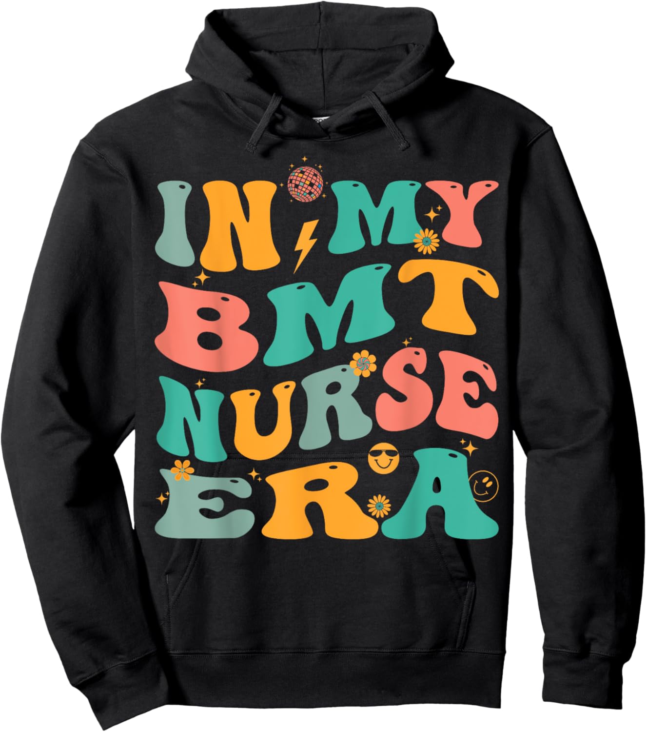 In My BMT Nurse Era Retro BMT Nursing Hoodie - Hoodie | Black