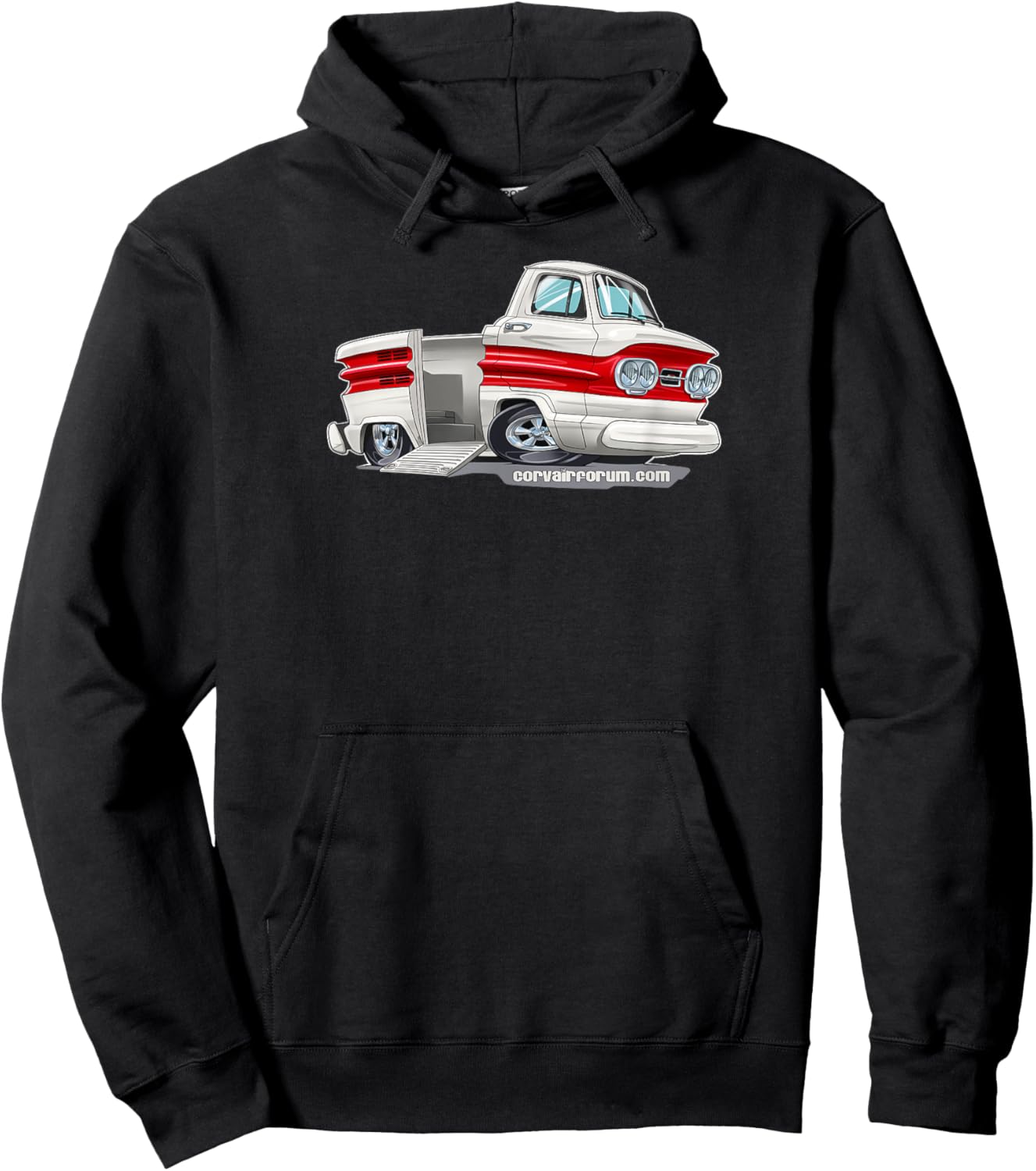 Corvair Rampside Cartoon Hoodie - Hoodie | Black