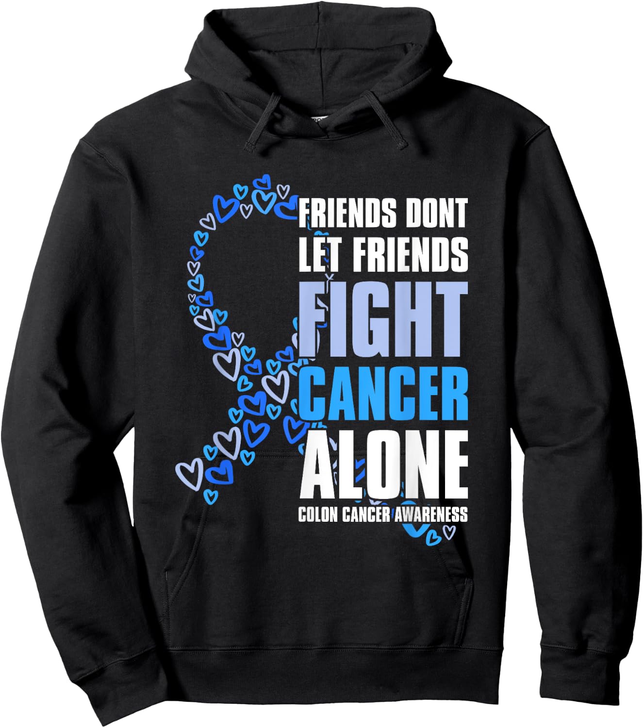 Colon Cancer Awareness Colonoscopy Friends Hoodie - Hoodie | Black