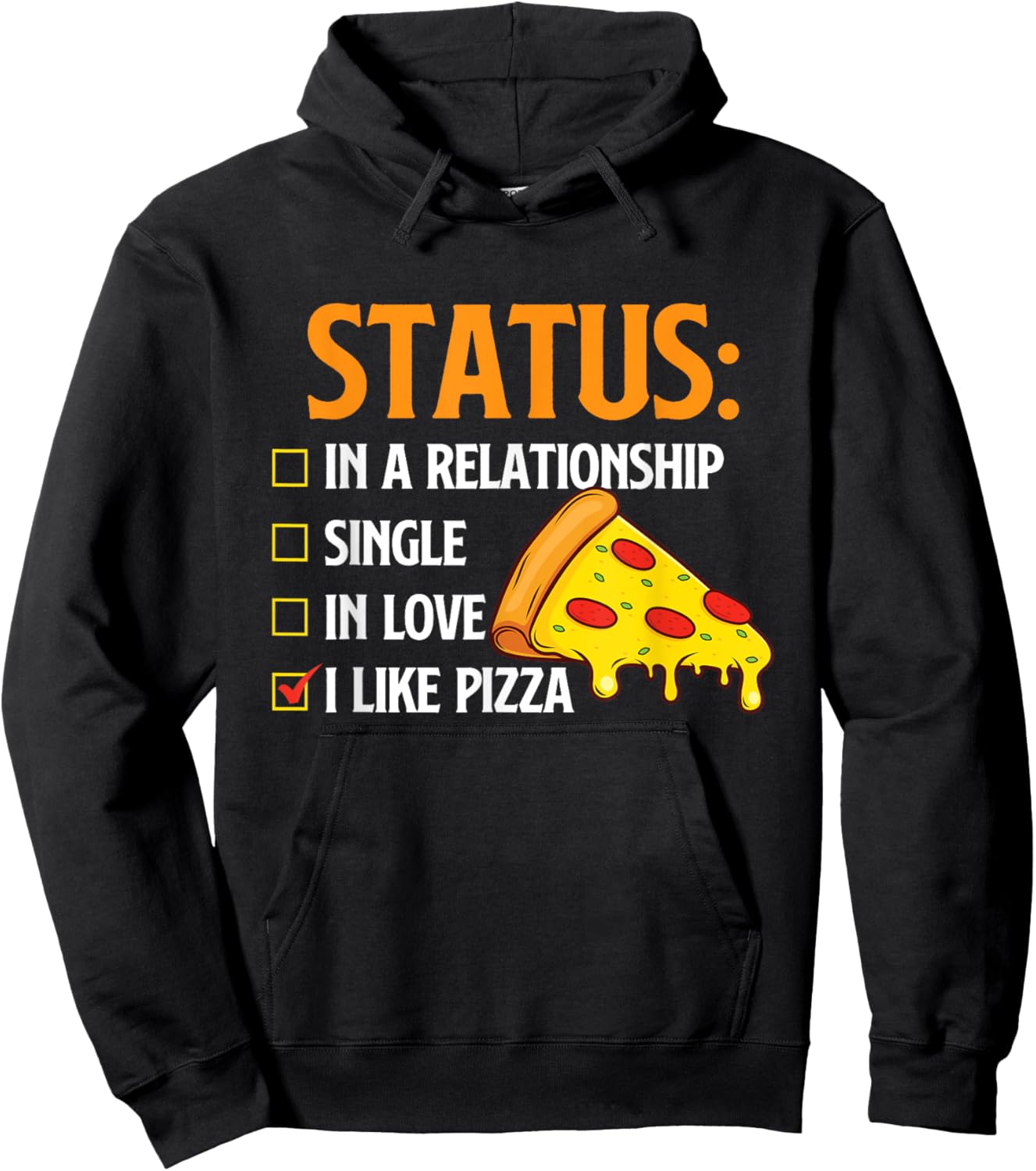 Relationship Status I Like Pizza - Food Lover Pizza Baker Hoodie - Hoodie | Black