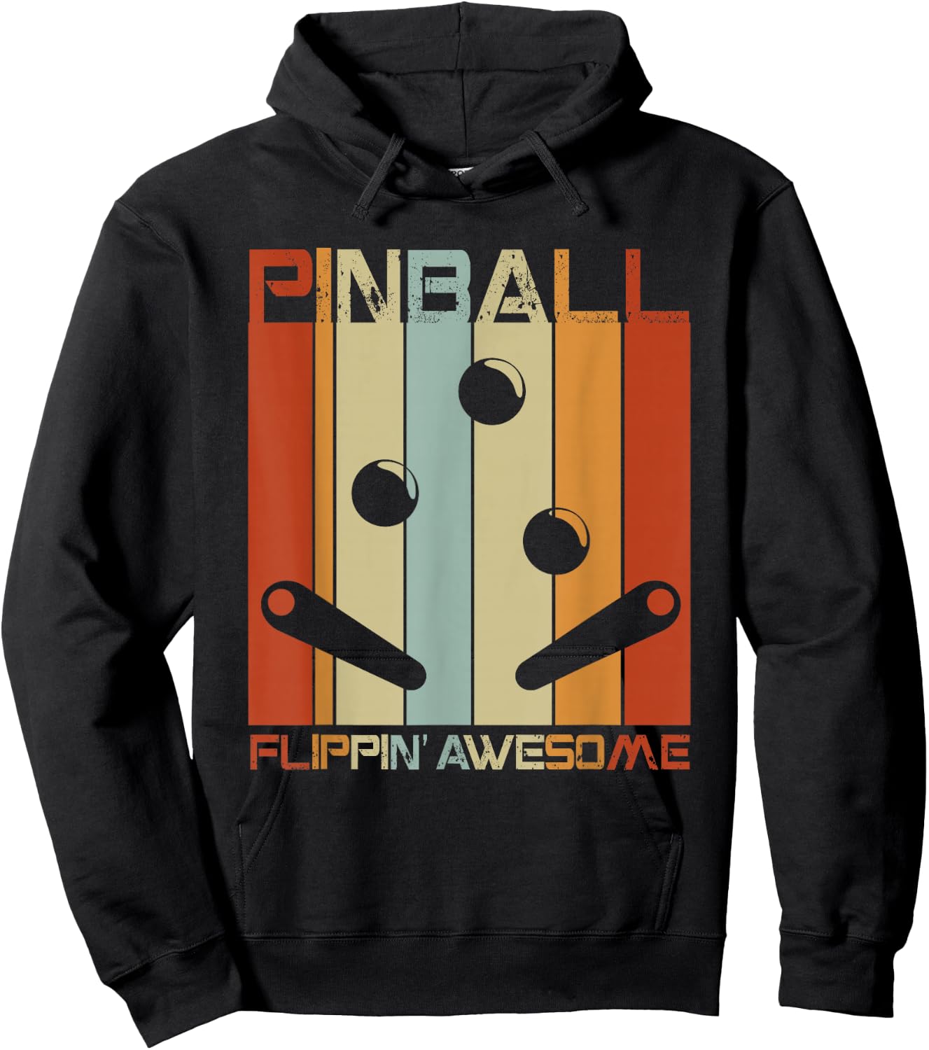 Pinball Funny Retro Vintage Arcade Game Machine Lover Gift Hoodie - Hoodie | Black