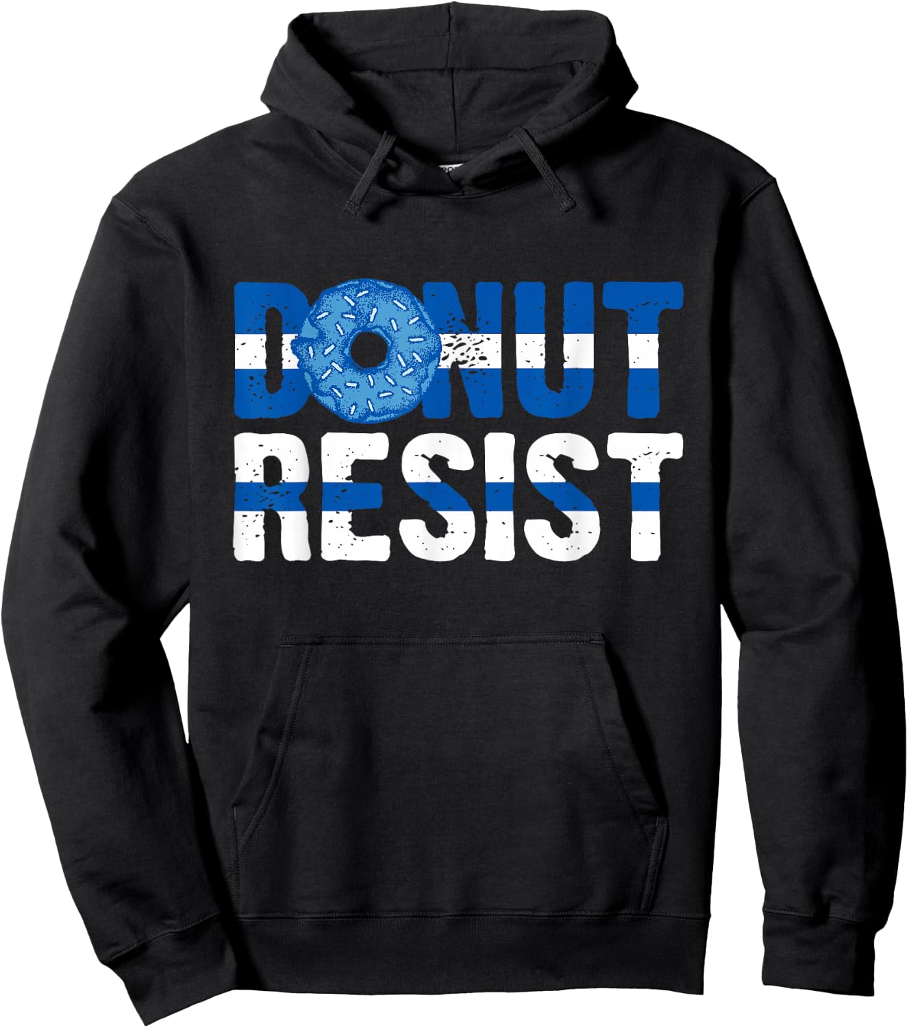 Police Officer - Donut Resist - Thin Blue Line Cop Policeman Hoodie - Hoodie | Black