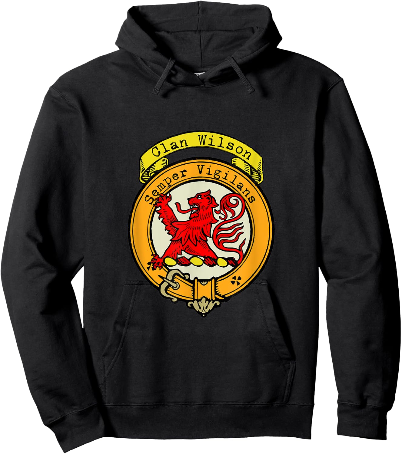Clan Wilson Scottish Crest Hoodie - Hoodie | Black