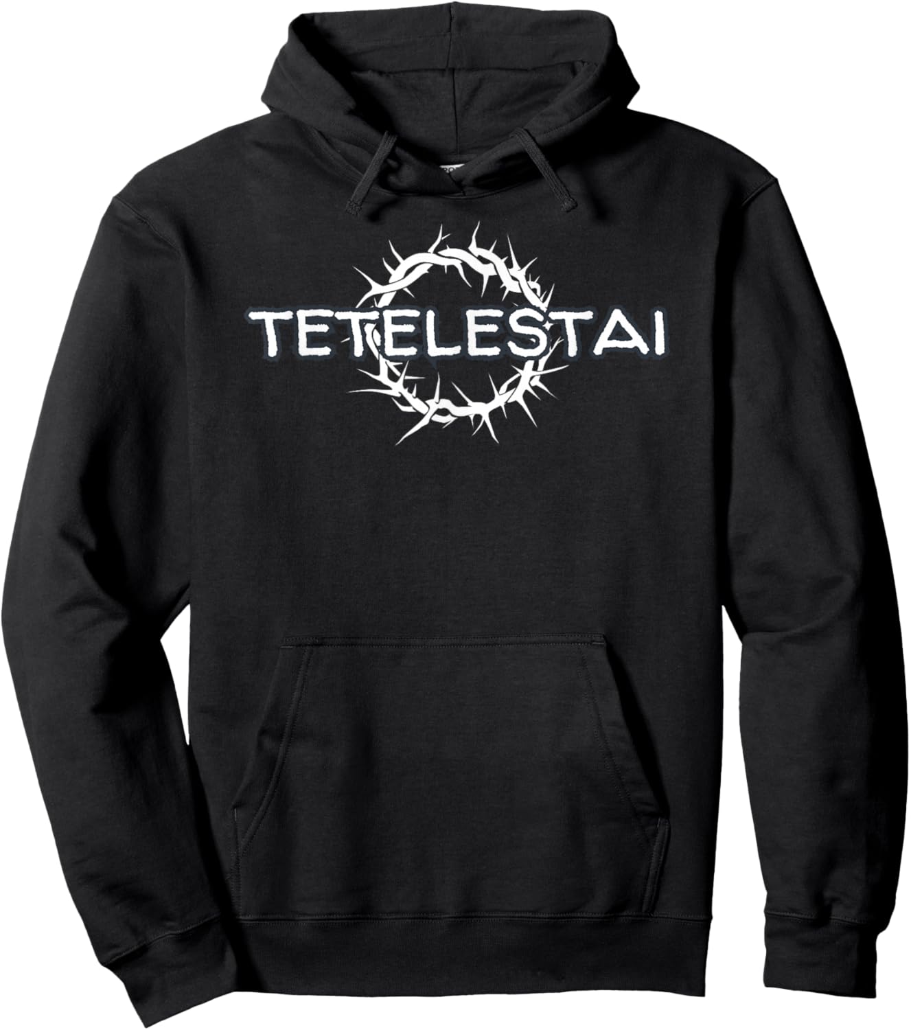 TETELESTAI (It Is Finished) with crown of thorns Hoodie - Hoodie | Black