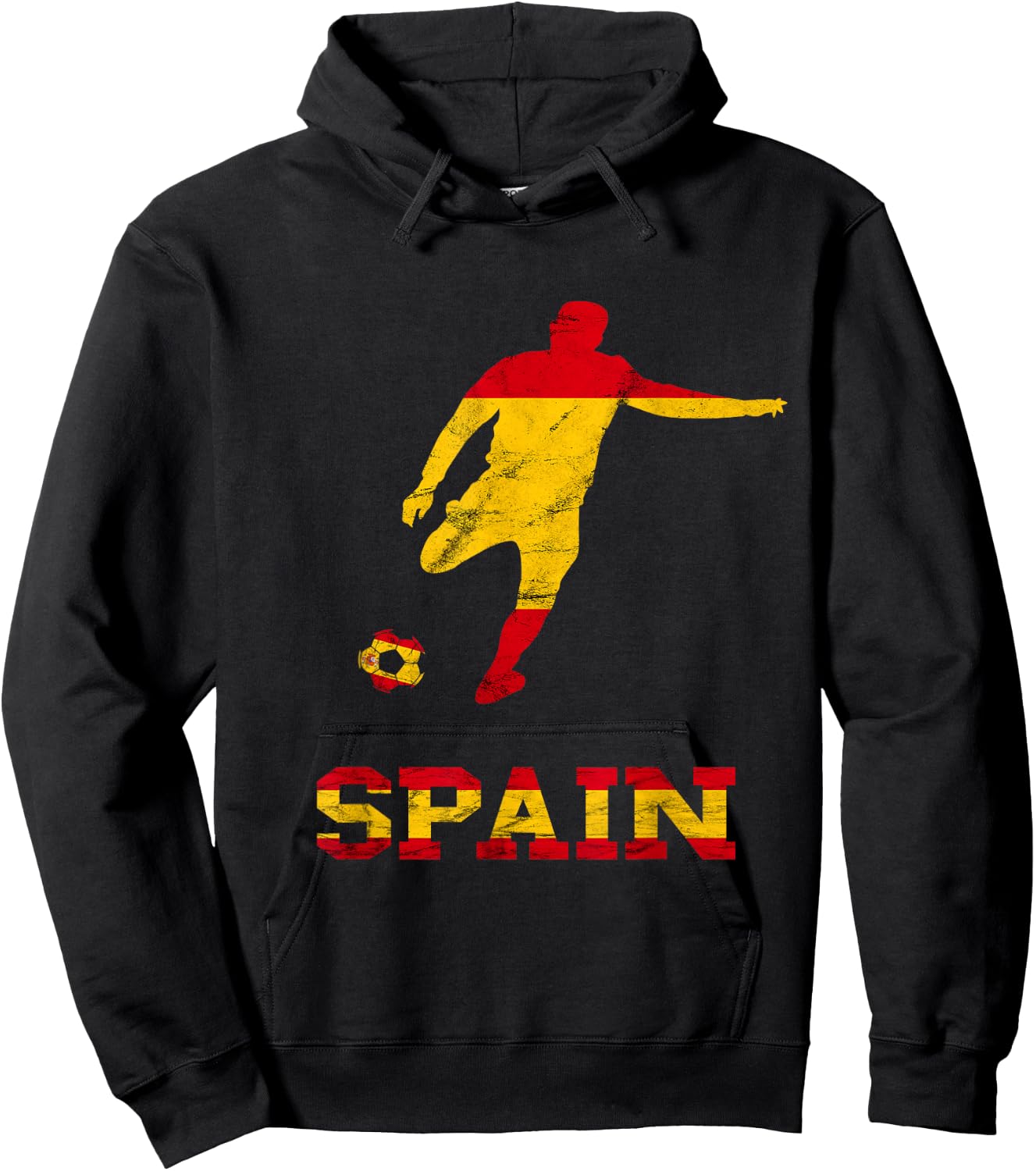 Spain Spanish Soccer Player Spain Flag Espana Spanish Pride Hoodie - Hoodie | Black