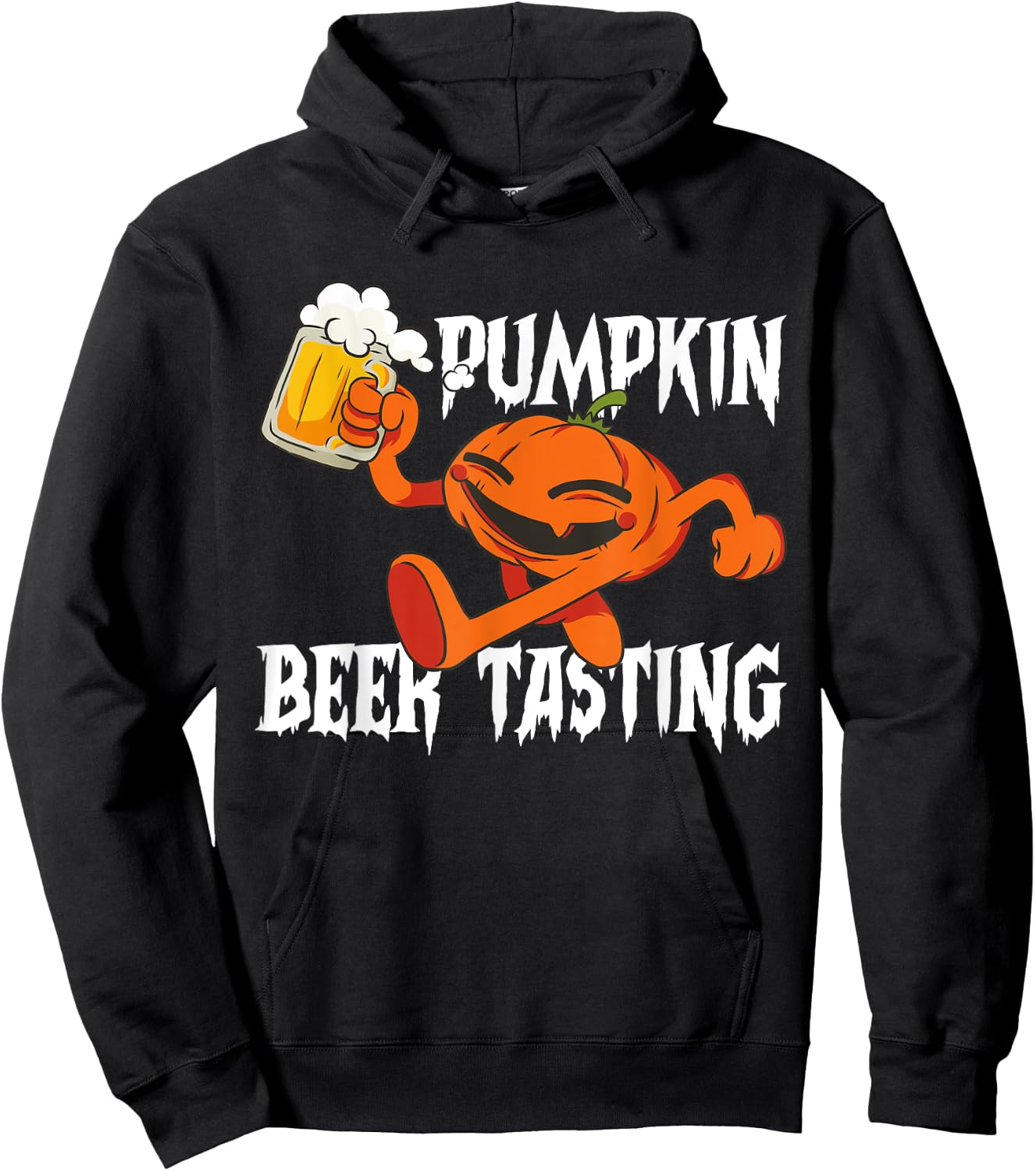 Pumpkin Beer Tasting Funny Beer Lover Horror Fan Gift Hoodie - Hoodie | Black