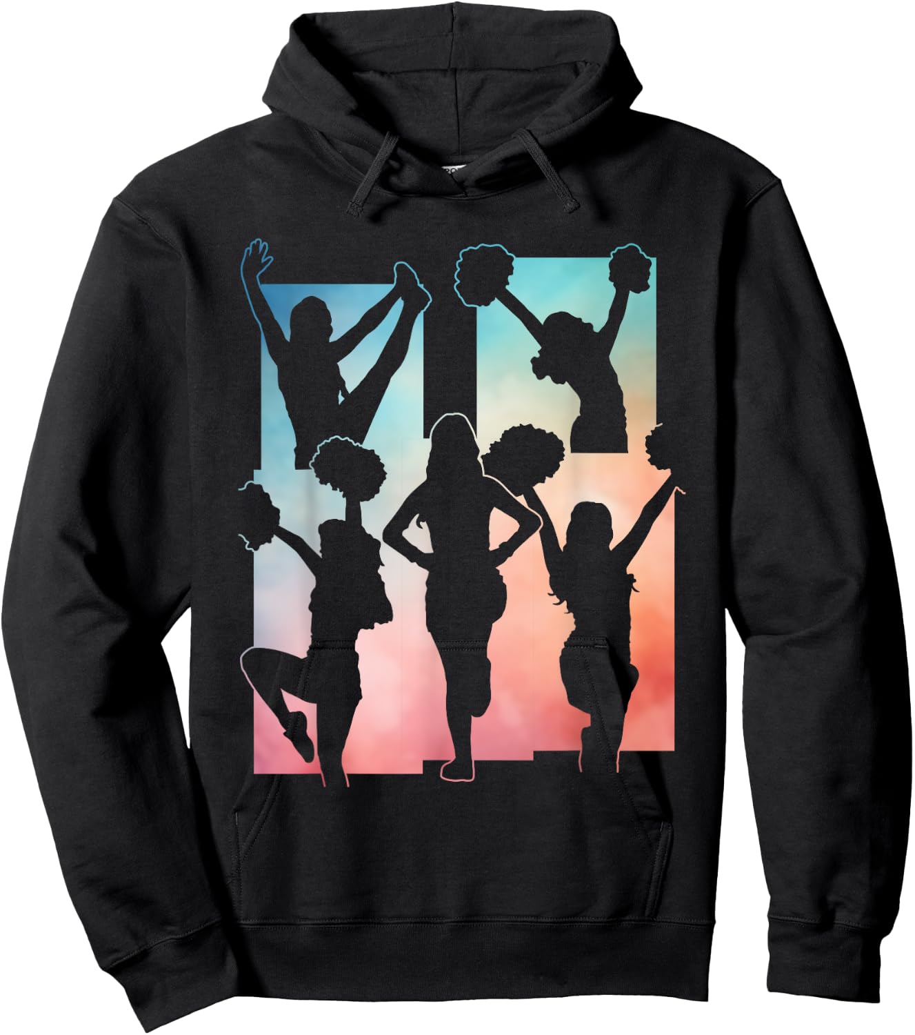 Cheerleading Cheer Stuff for Cheerleader Girls Funny Cheerleader Cheering Acrobatic Enthusiast Cheerleading Hoodie - Hoodie | Black