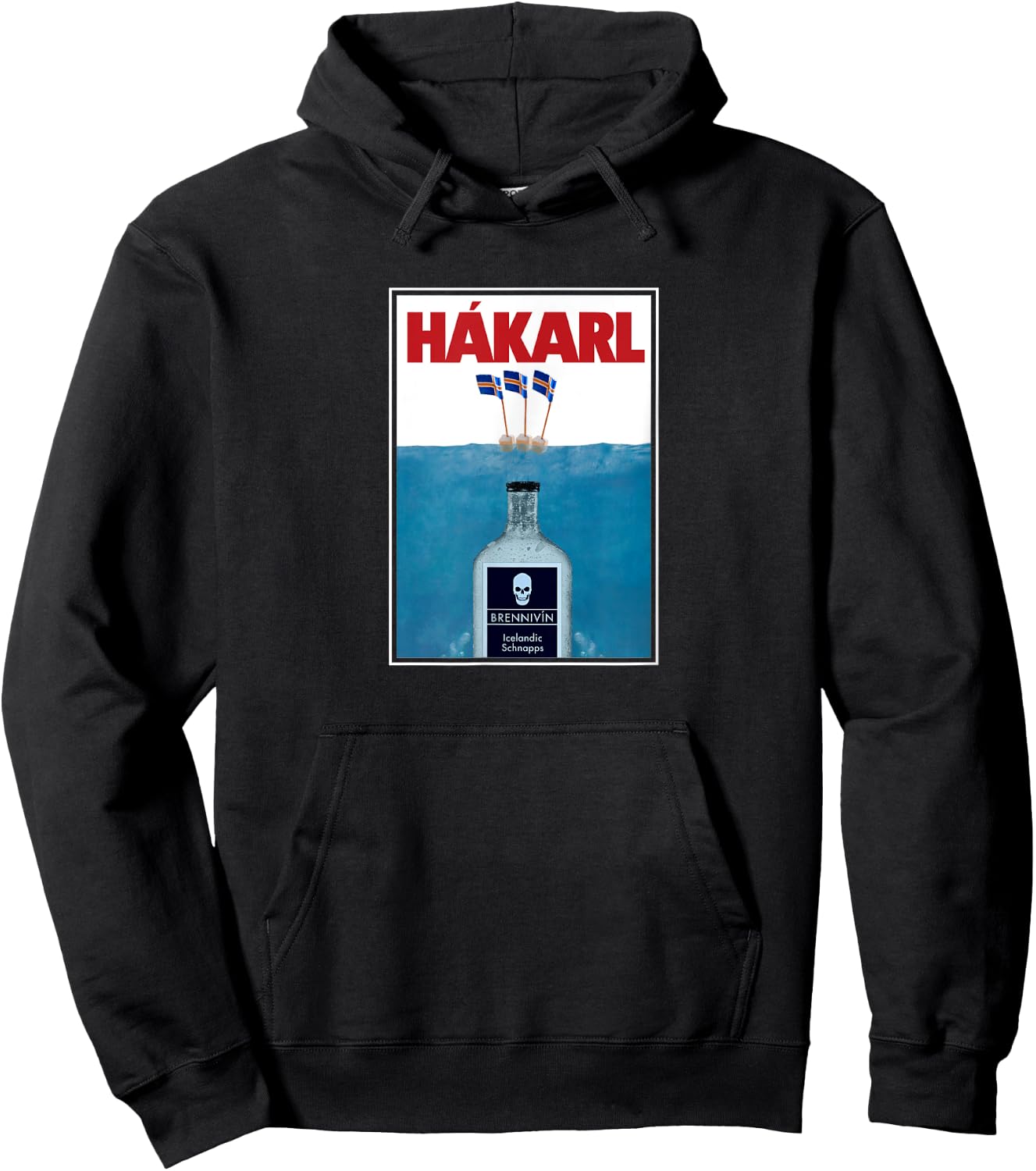 Hakarl Iceland Shark Brennivín Shot Viking Foodie Hoodie - Hoodie | Black