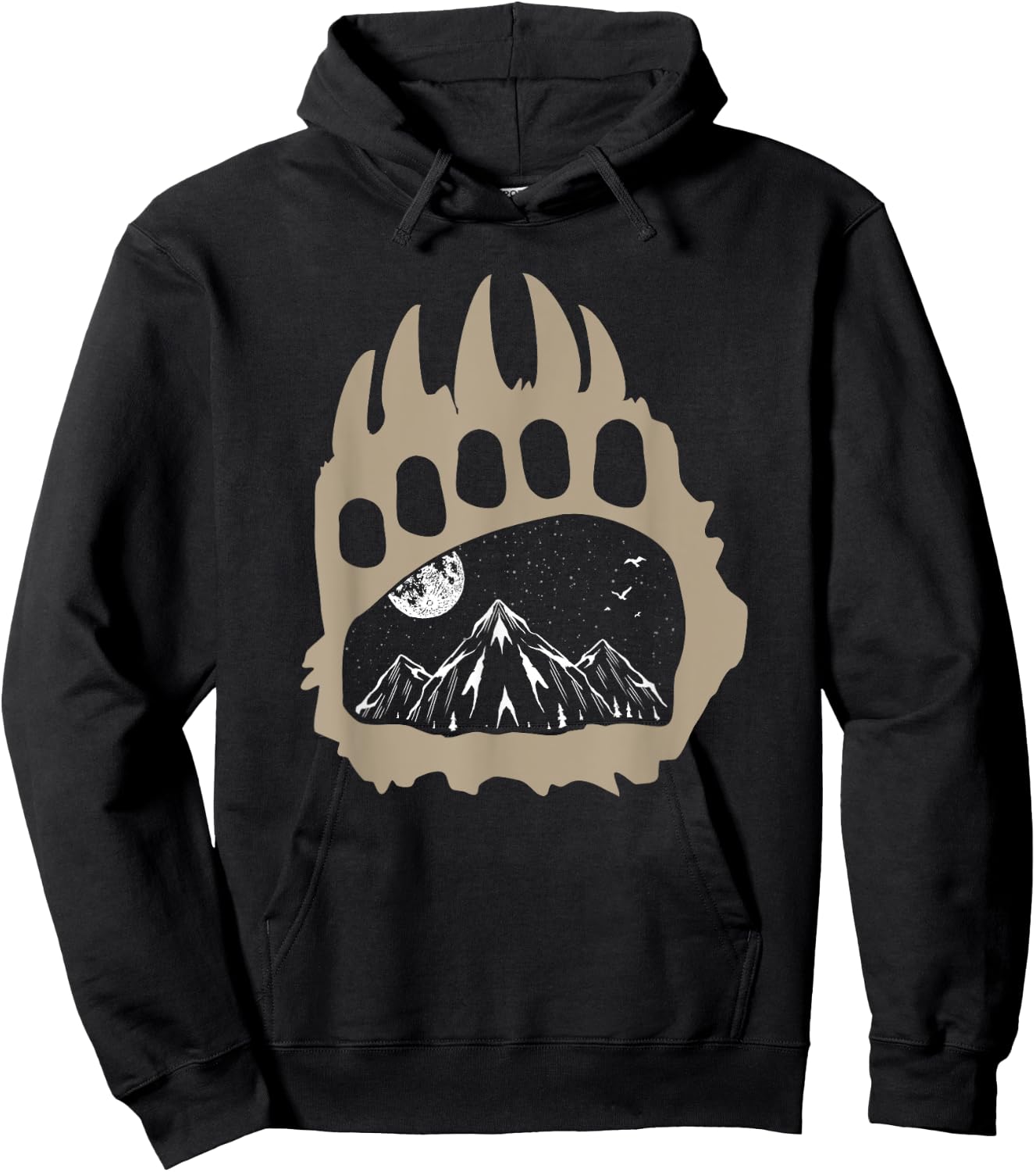 Animal Mountains Outdoor Nature Forest Bear Wildlife Hiking Hoodie - Hoodie | Black