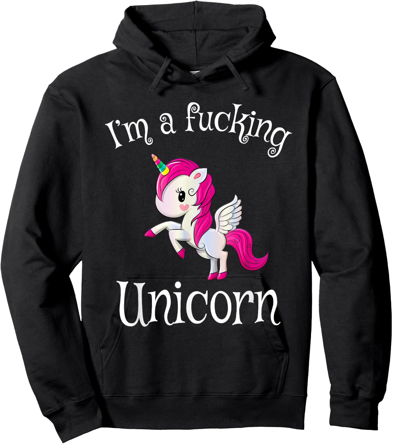 I'm a fucking unicorn | Unicorn Halloween costume Hoodie - Hoodie | Black