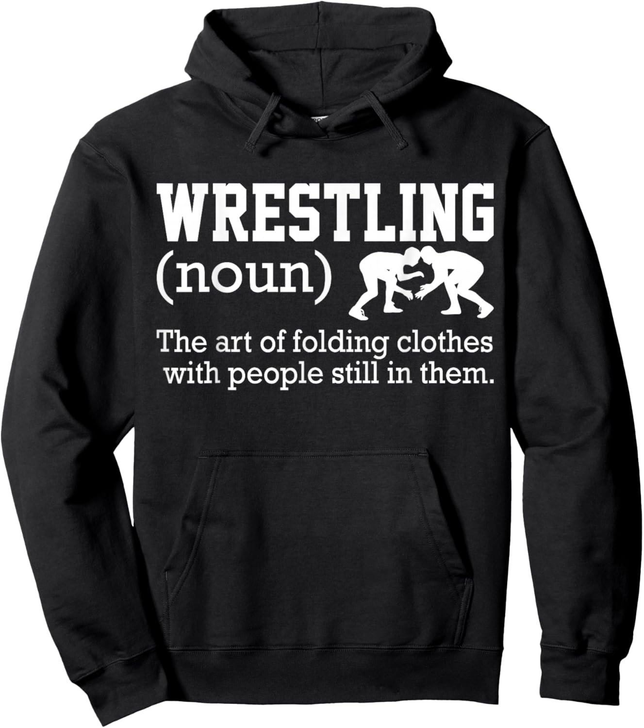 Wrestling Shirt Men Boys Wrestler Funny Wrestling Definition Hoodie - Hoodie | Black