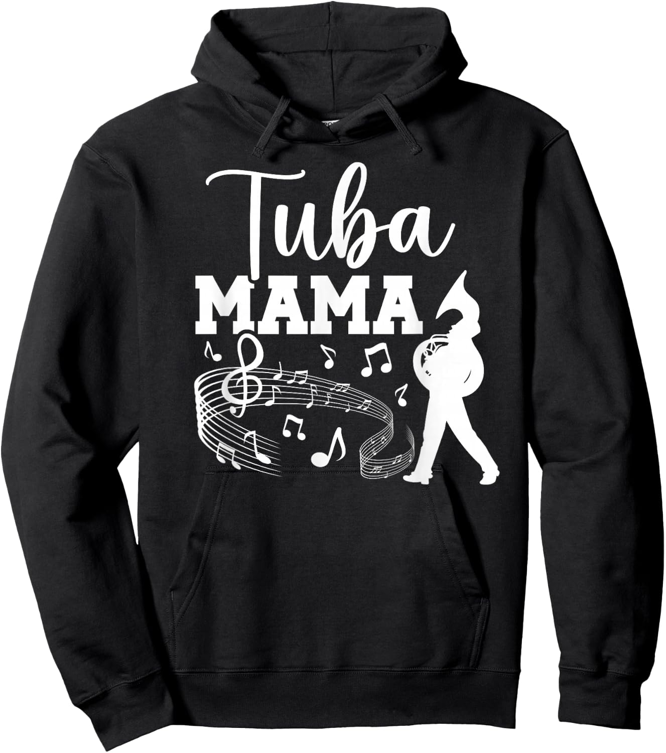 Tuba Mama Tuba Mom Of A Tuba Player Mom Tubist Mom Hoodie - Hoodie | Black