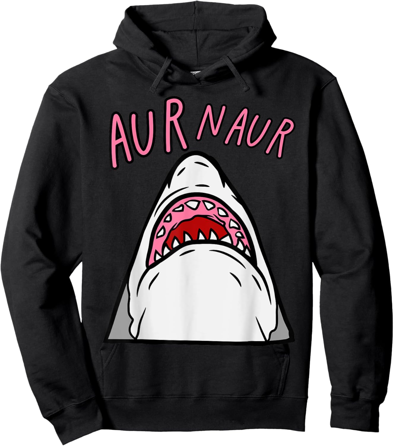 Aur Naur Funny Shark Hoodie - Hoodie | Black