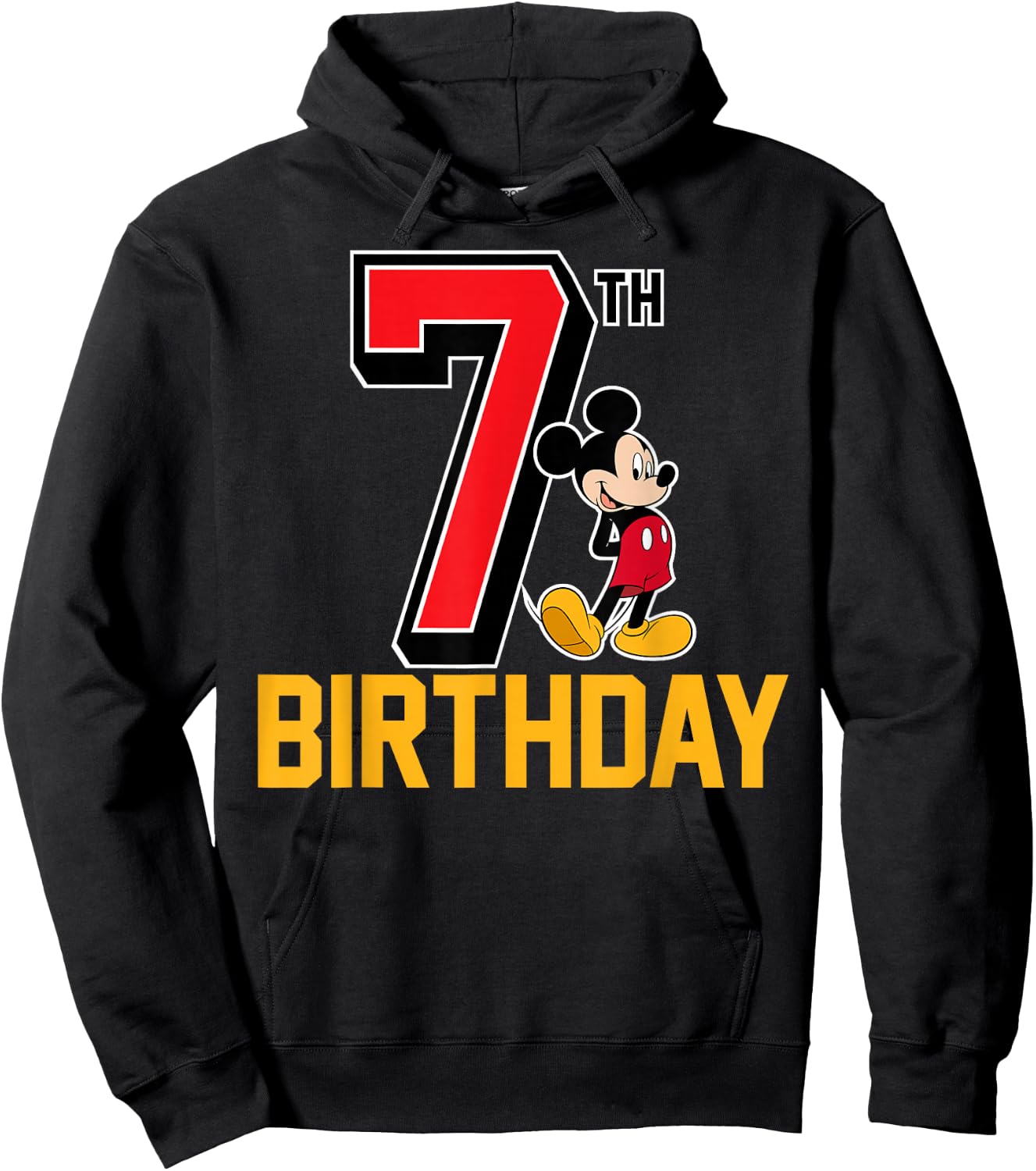 Disney - Mickey Mouse 7th Birthday Hoodie - Hoodie | Black