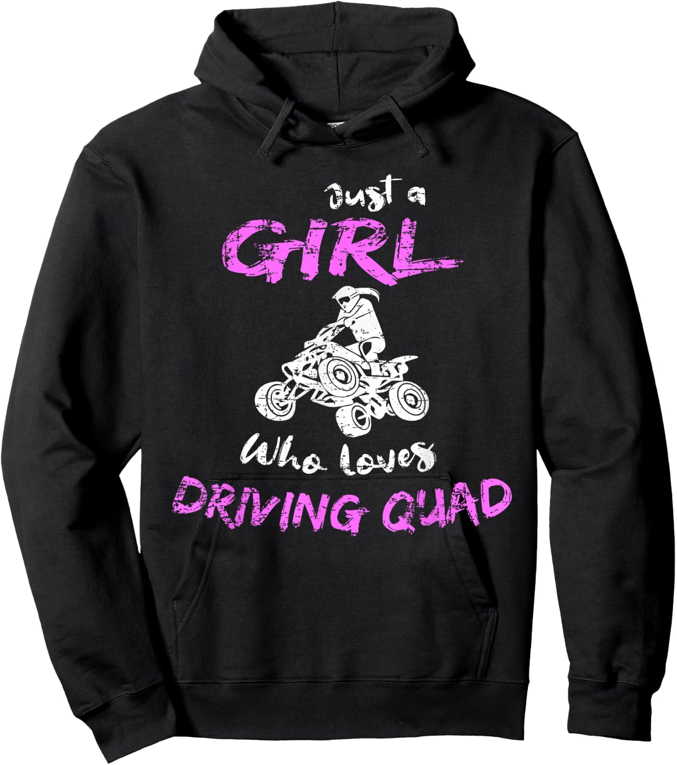 Lustgie Quad Girl Geschenkidee Women's & Girls' ATV Motorsport - Black, Small, Short Sleeve Hoodie - Hoodie | Black