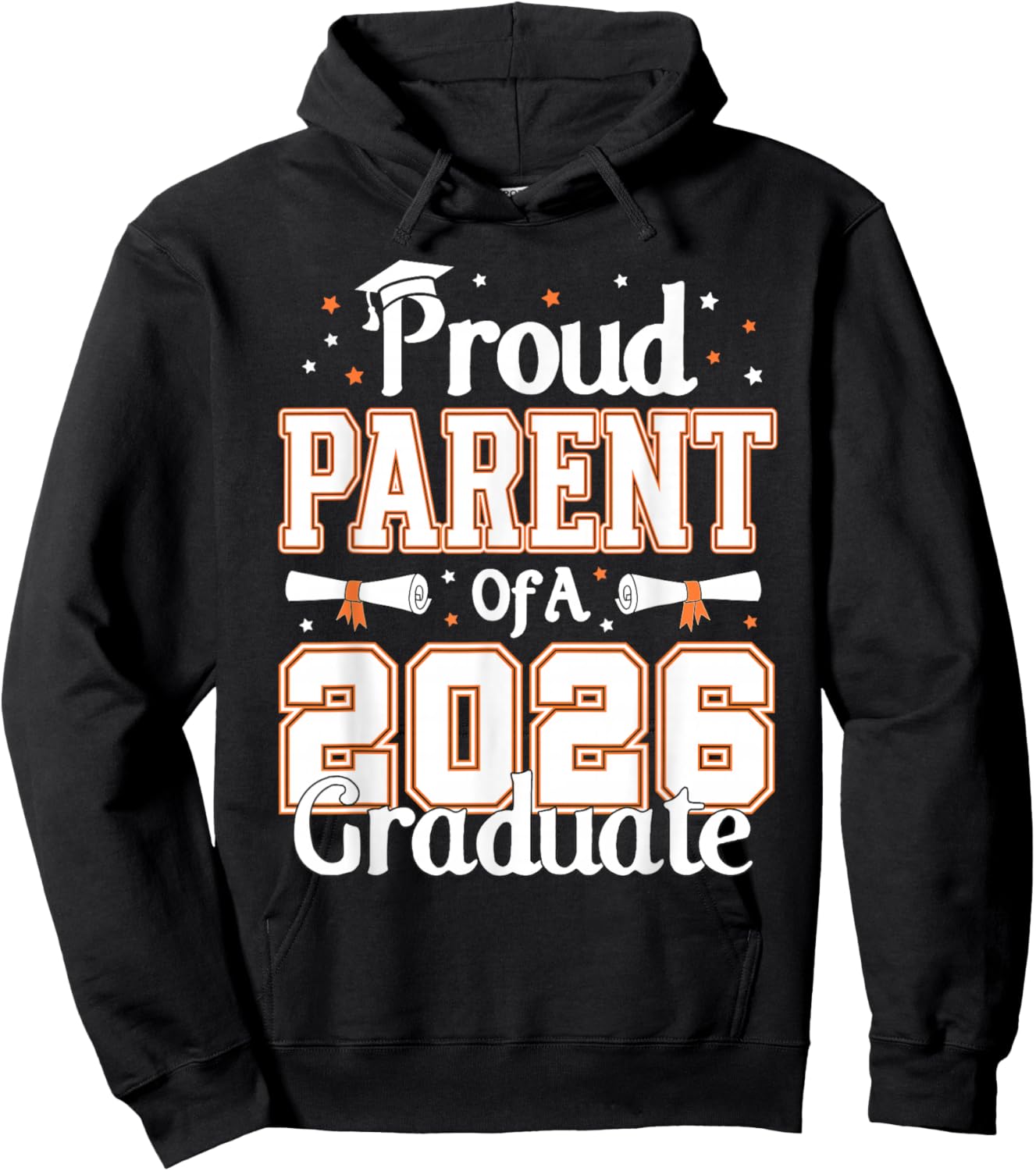 Graduation Proud Parent of A 2026 Graduate Parents Hoodie - Hoodie | Black