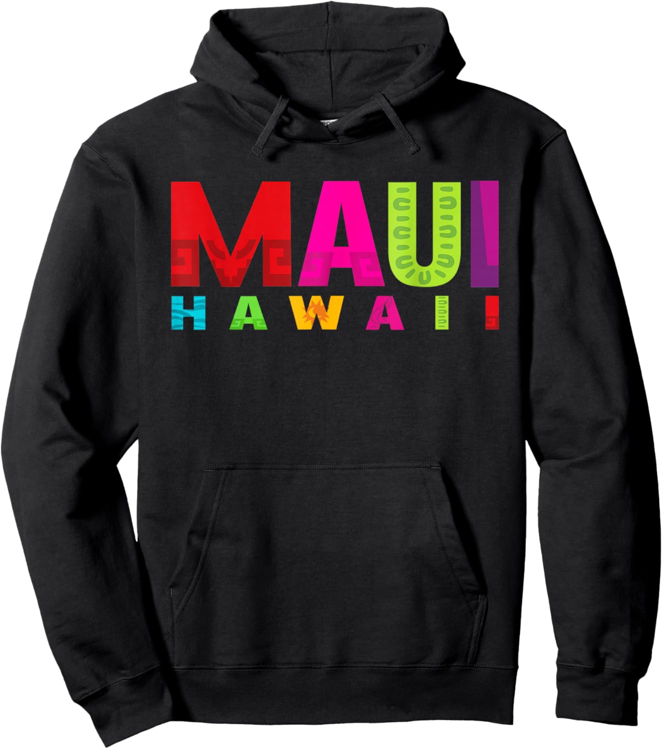 Surf Maui Hawaii Island Hawaiian Beach Surfing Aloha Surfer Hoodie - Hoodie | Black
