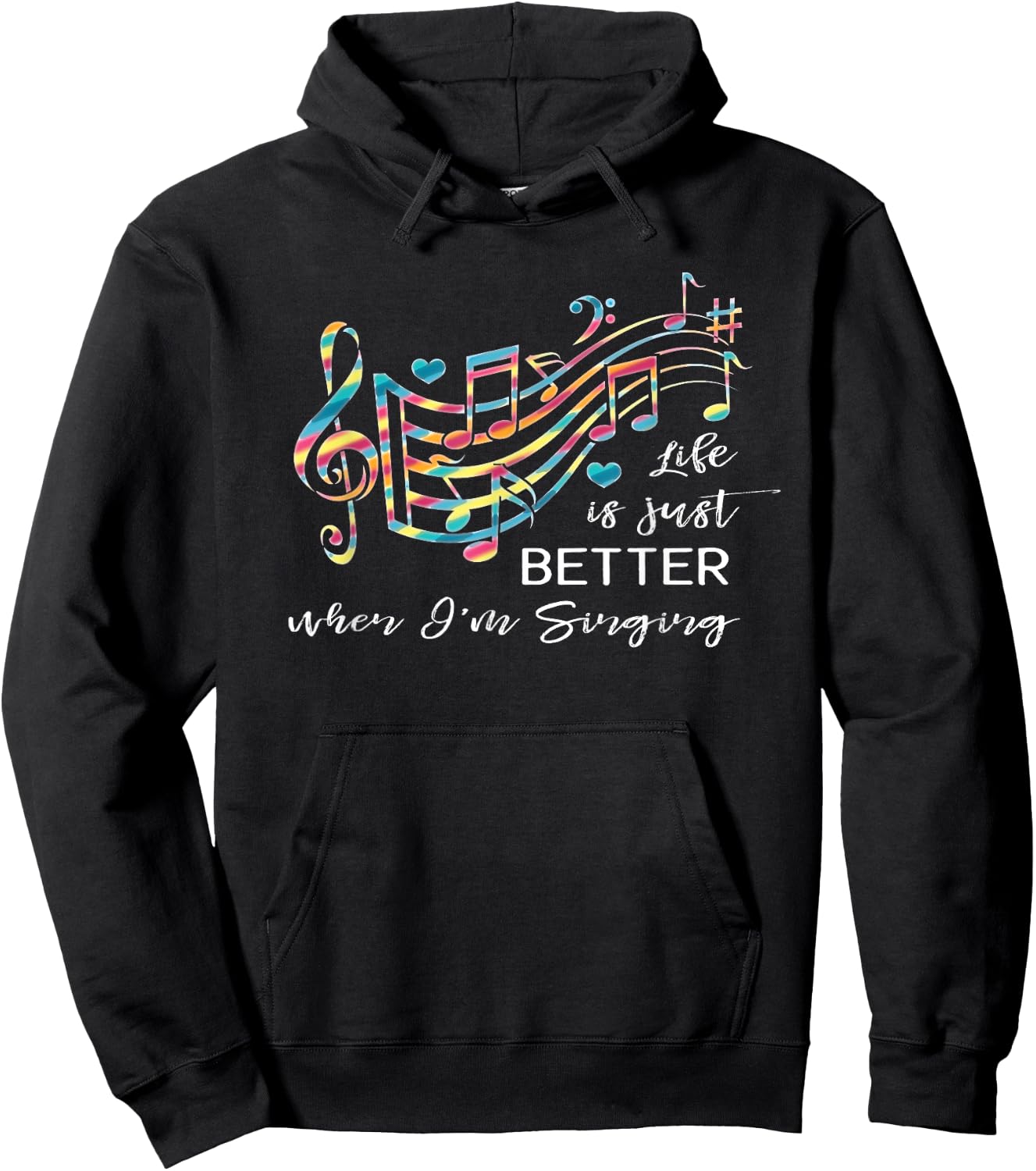 Life is just better when I'm Singing Acapella Quartet Gift Hoodie - Hoodie | Black