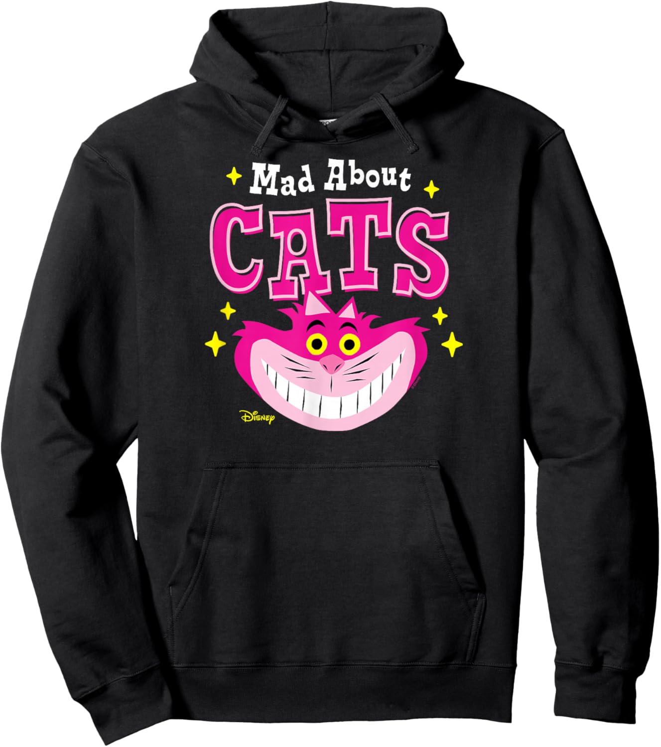 Alice in Wonderland - Cheshire Mad About Cats Hoodie - Hoodie | Black
