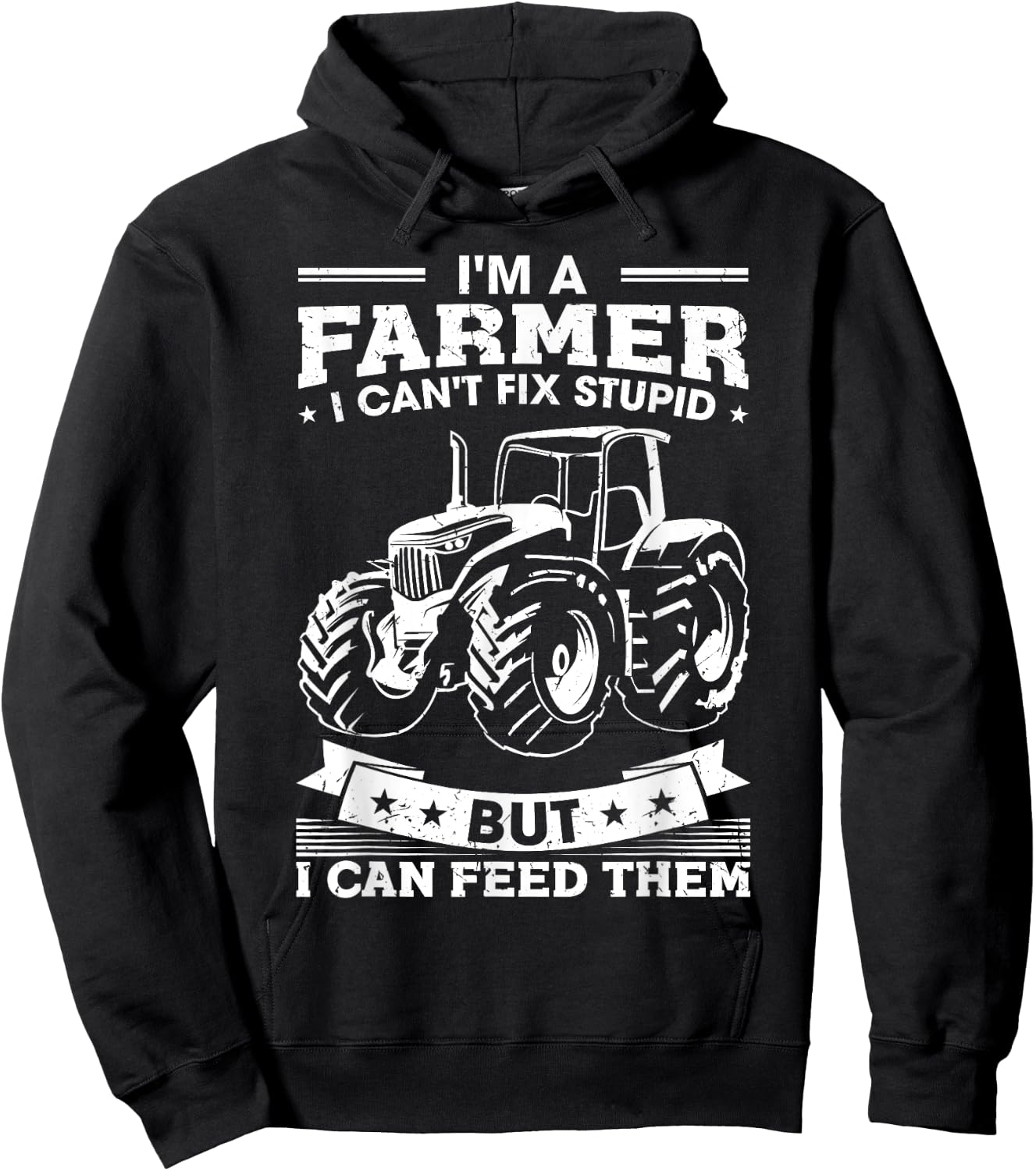 Funny Farming Tractor I'm A Farmer I Feed People Hoodie - Hoodie | Black