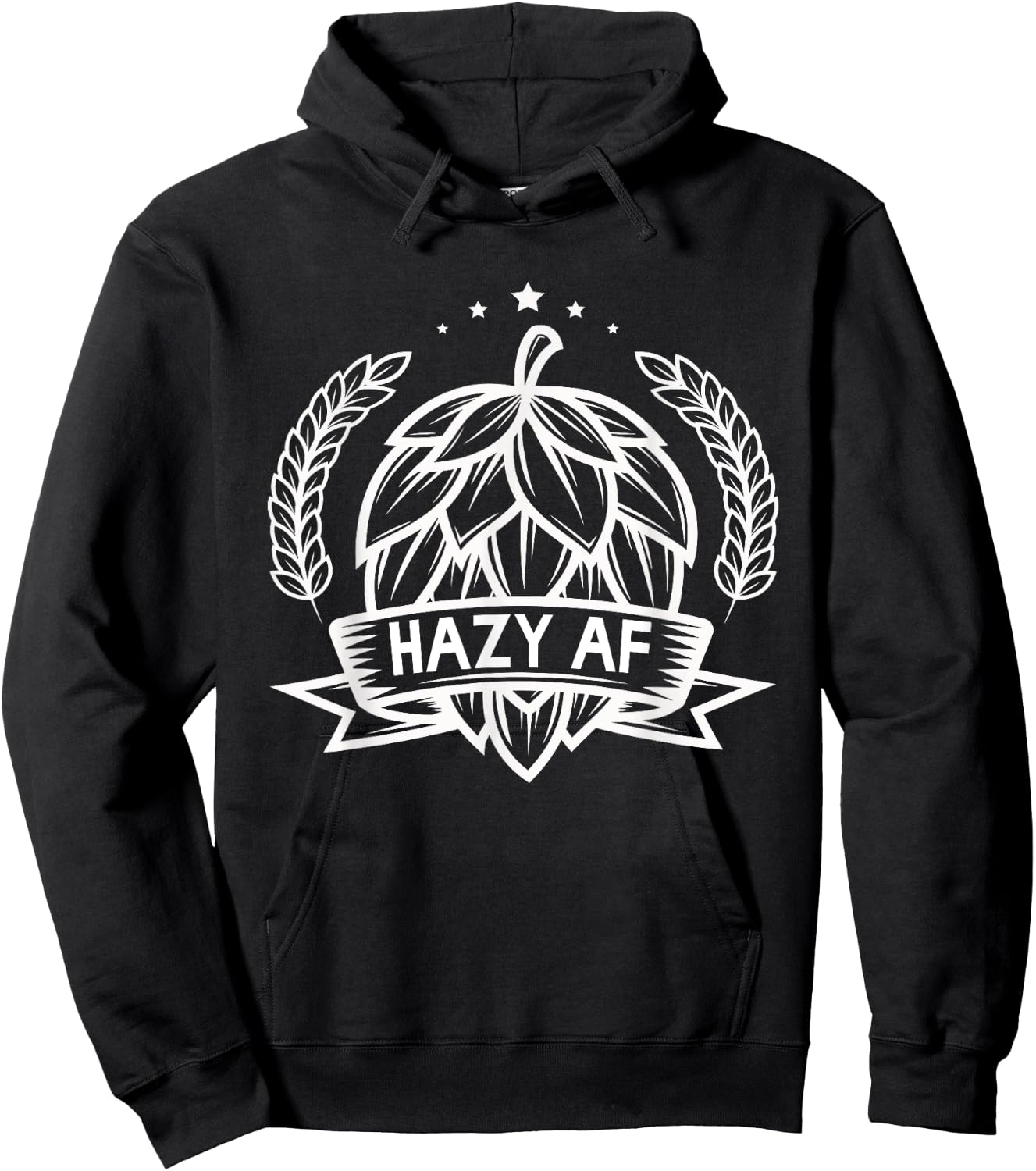 Hazy AF IPA Drinker Funny Beer Lover Brewer Drinking Gift Hoodie - Hoodie | Black