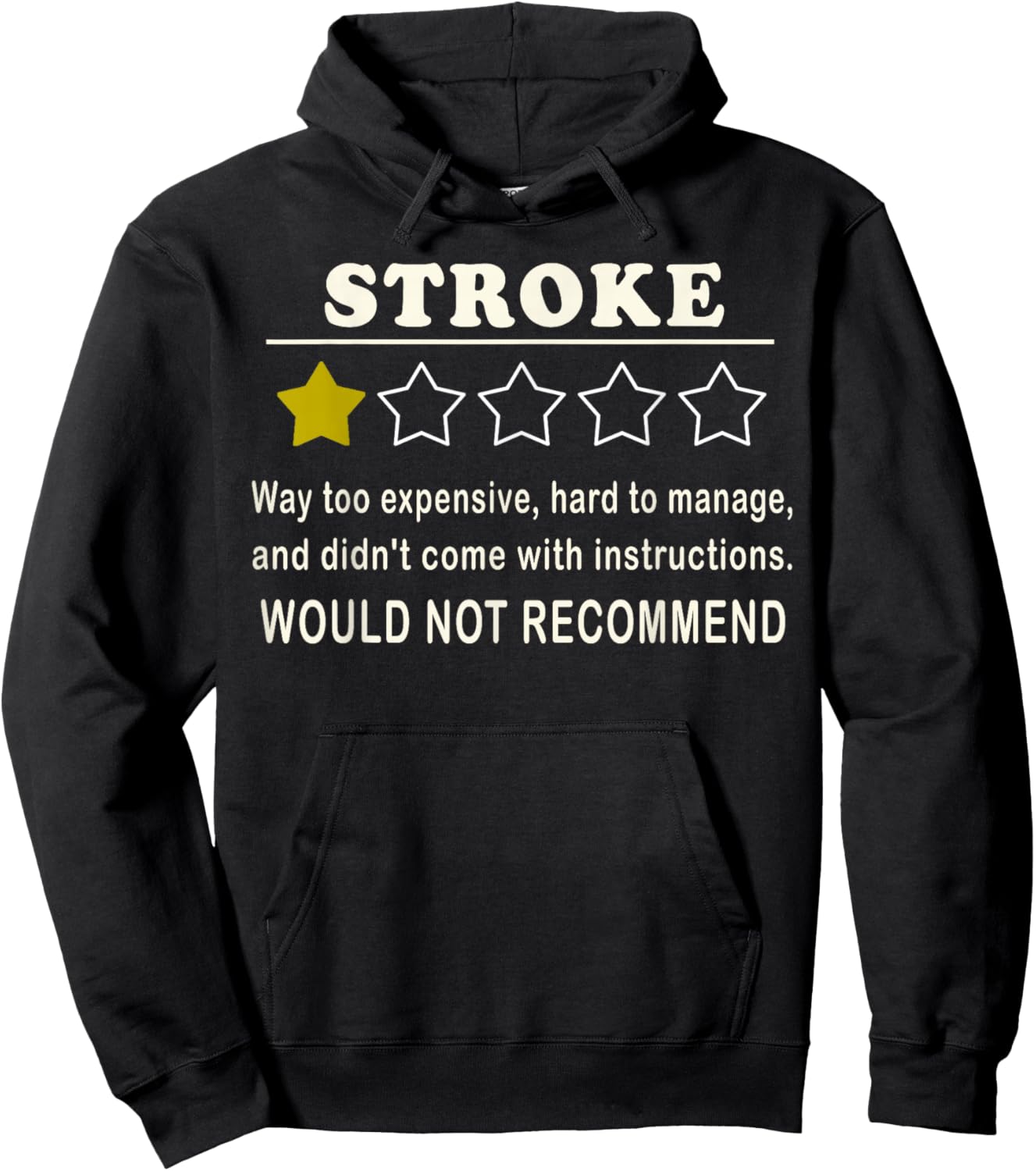 Stroke way too expensive hard to manage Hoodie - Hoodie | Black