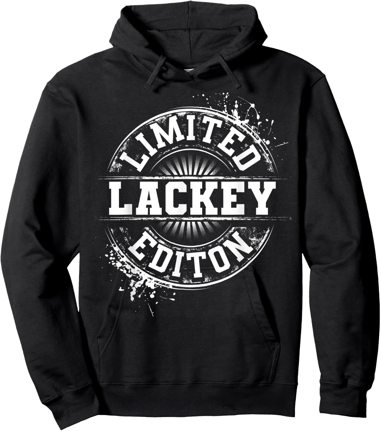 LACKEY Funny Surname Family Tree Birthday Reunion Gift Hoodie - Hoodie | Black