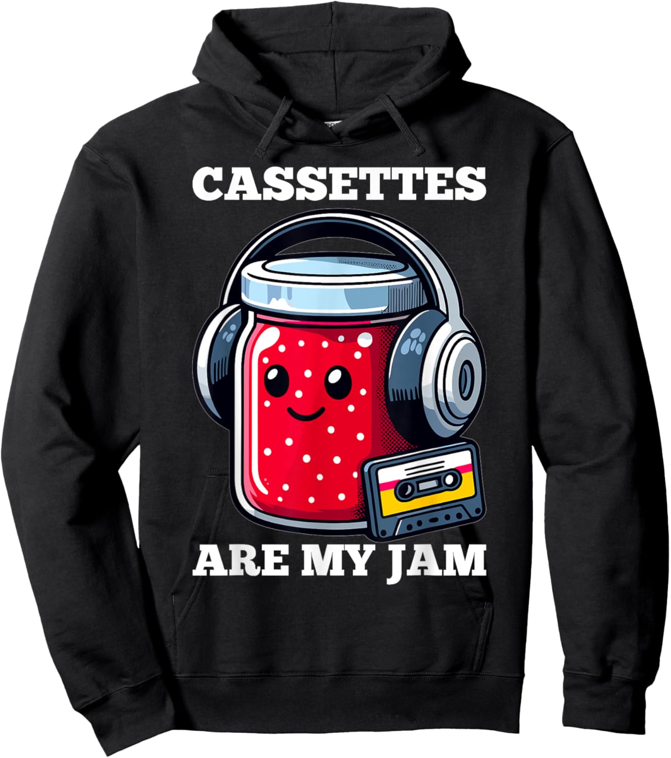 Cassettes Are My Jam - 80s Music Hoodie - Hoodie | Black