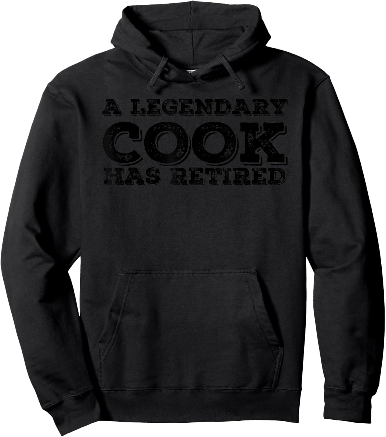 A LEGENDARY COOK RETIRED Funny Retirement Cooking Chef Gift Hoodie - Hoodie | Black