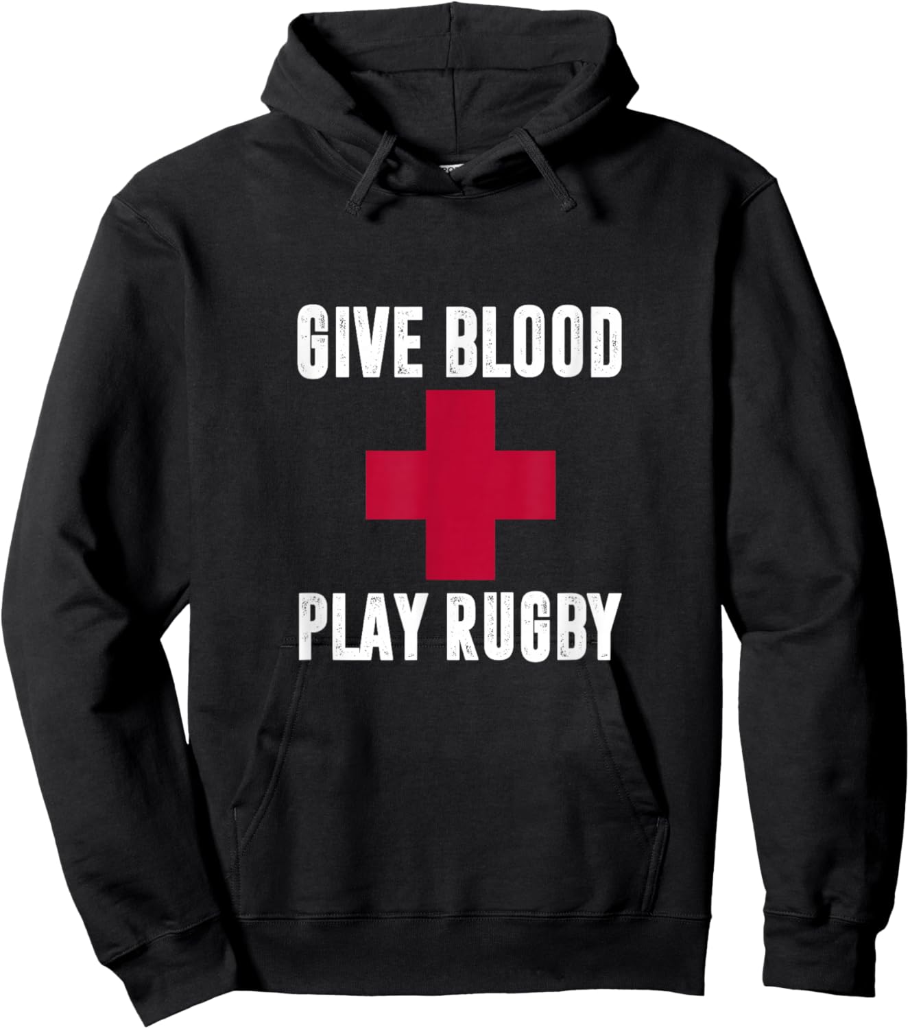 Rugby Players Give Blood Play Rugby Rugger Sport Team Hoodie - Hoodie | Black