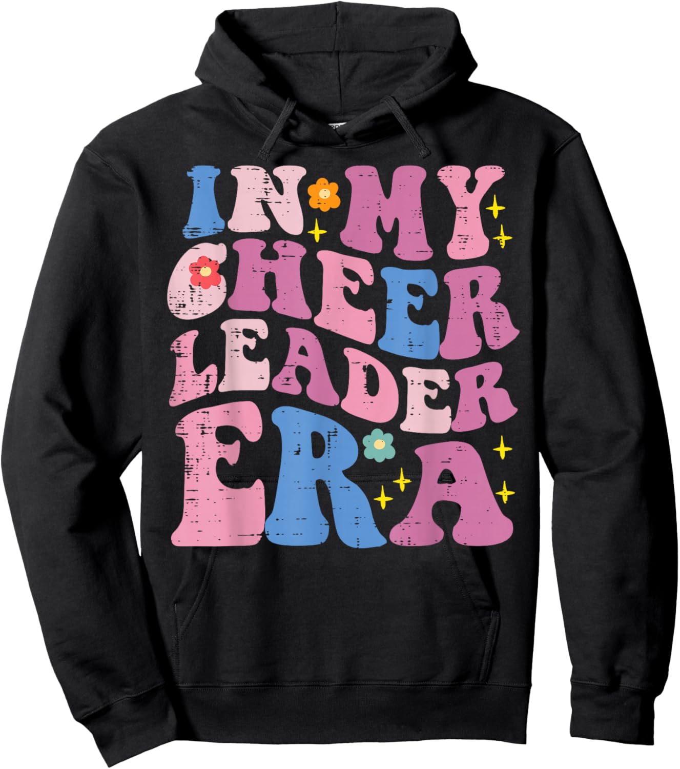 In My Cheerleader Era Retro Cheerleading Women Girls Kids Hoodie - Hoodie | Black