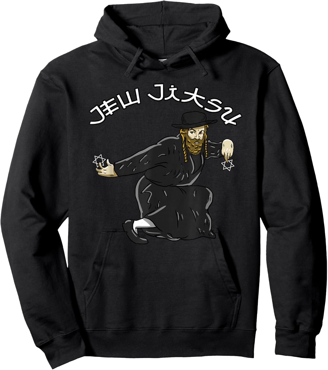 Jew Jitsu Karate Funny Hanukkah Jiu Jitsu Martial Arts Gift Hoodie - Hoodie | Black