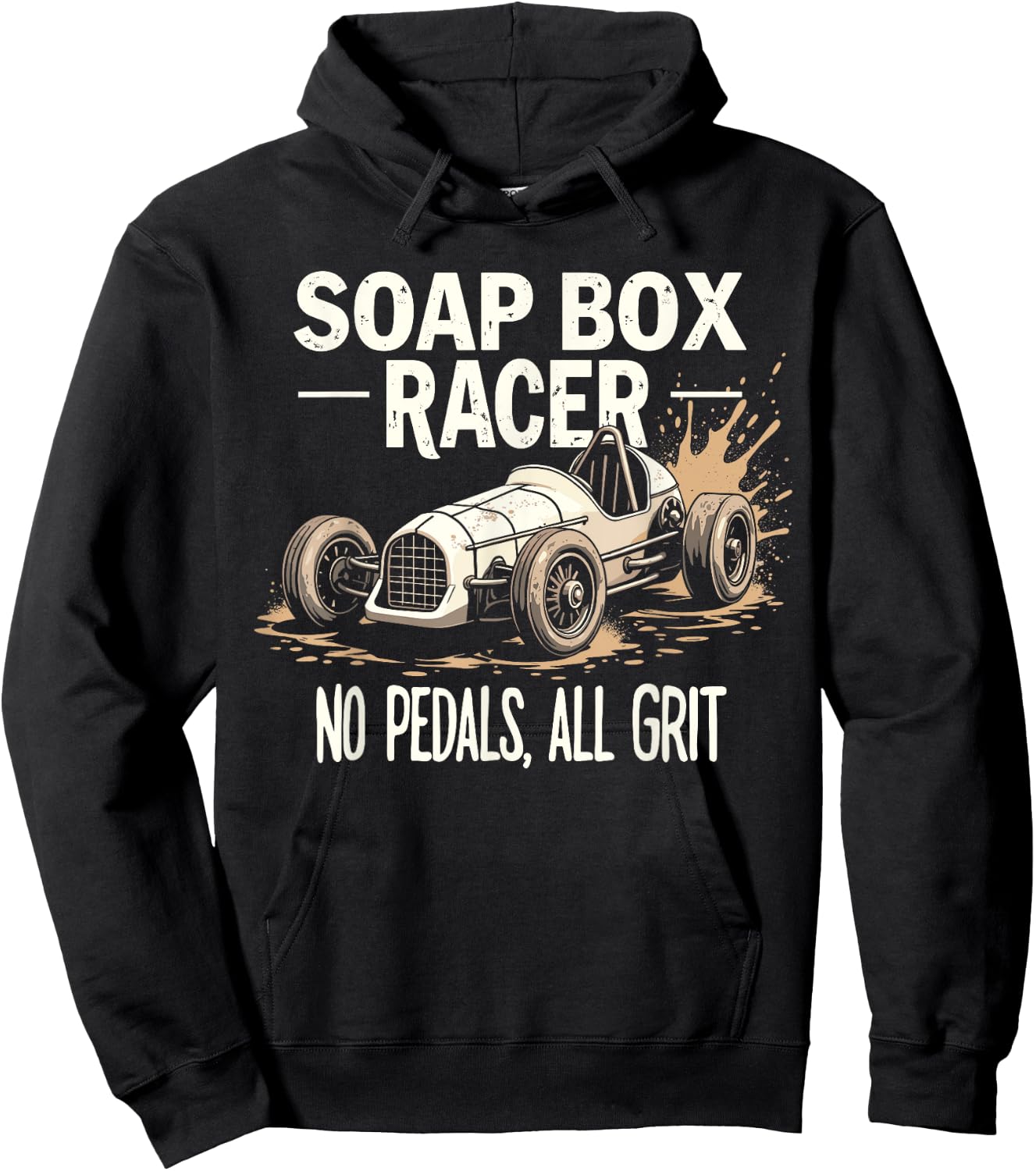 DIY Racer Homemade Car Speed Lover Downhill Racing Racing Hoodie - Hoodie | Black