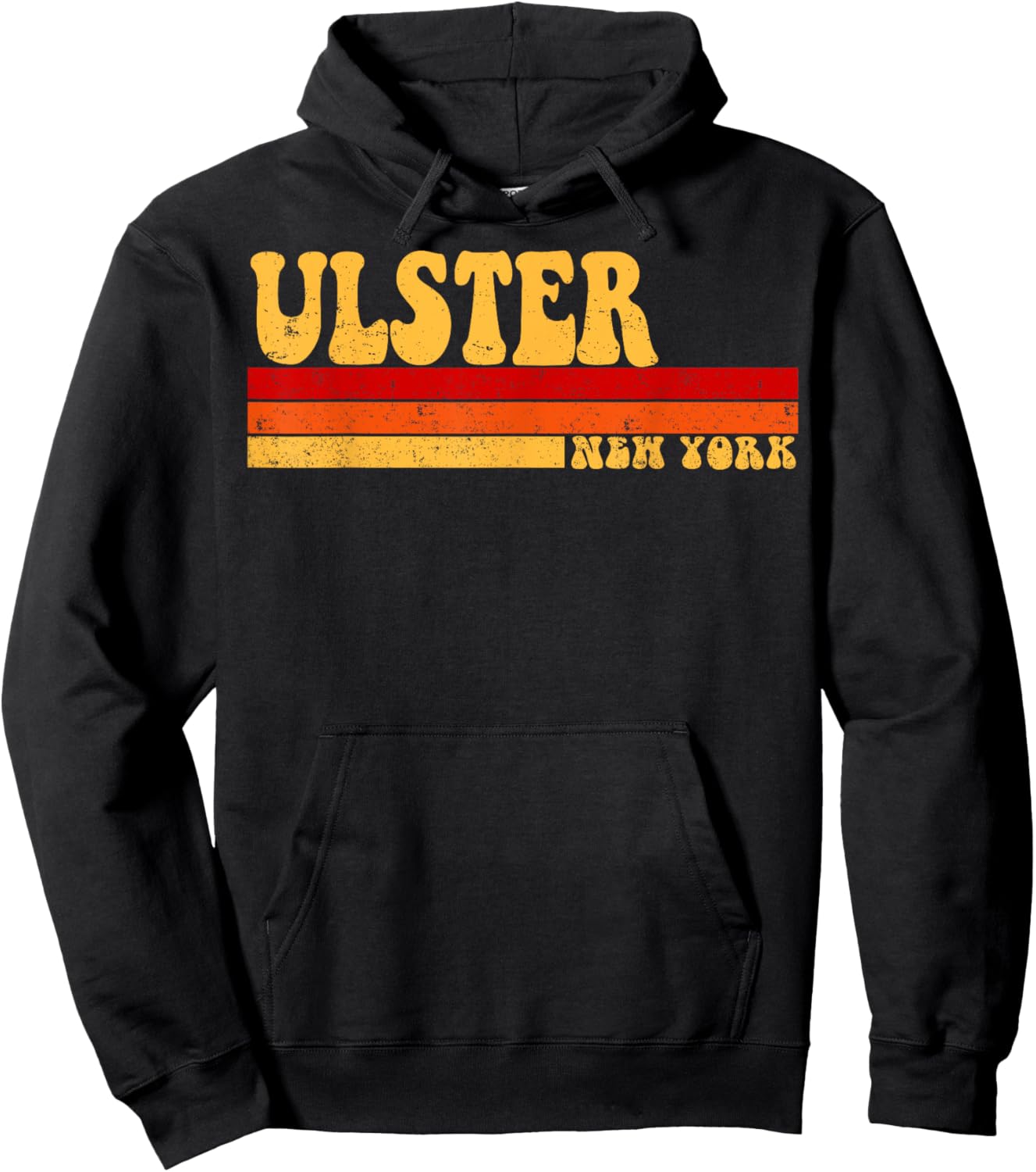 ULSTER New York City Vintage Roots Retro Design 70s 80s Hoodie - Hoodie | Black