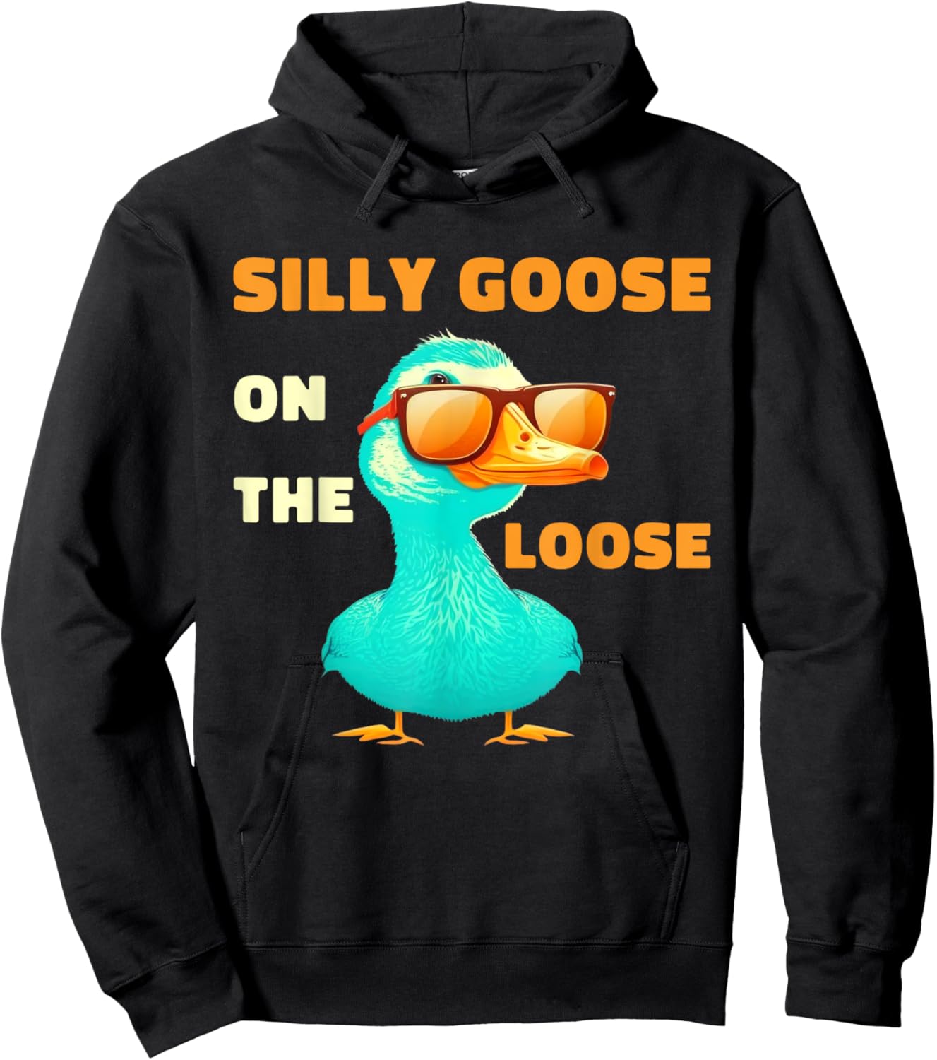 Silly Goose On The Loose Funny Cute Bird Lover Boys Girls Hoodie - Hoodie | Black