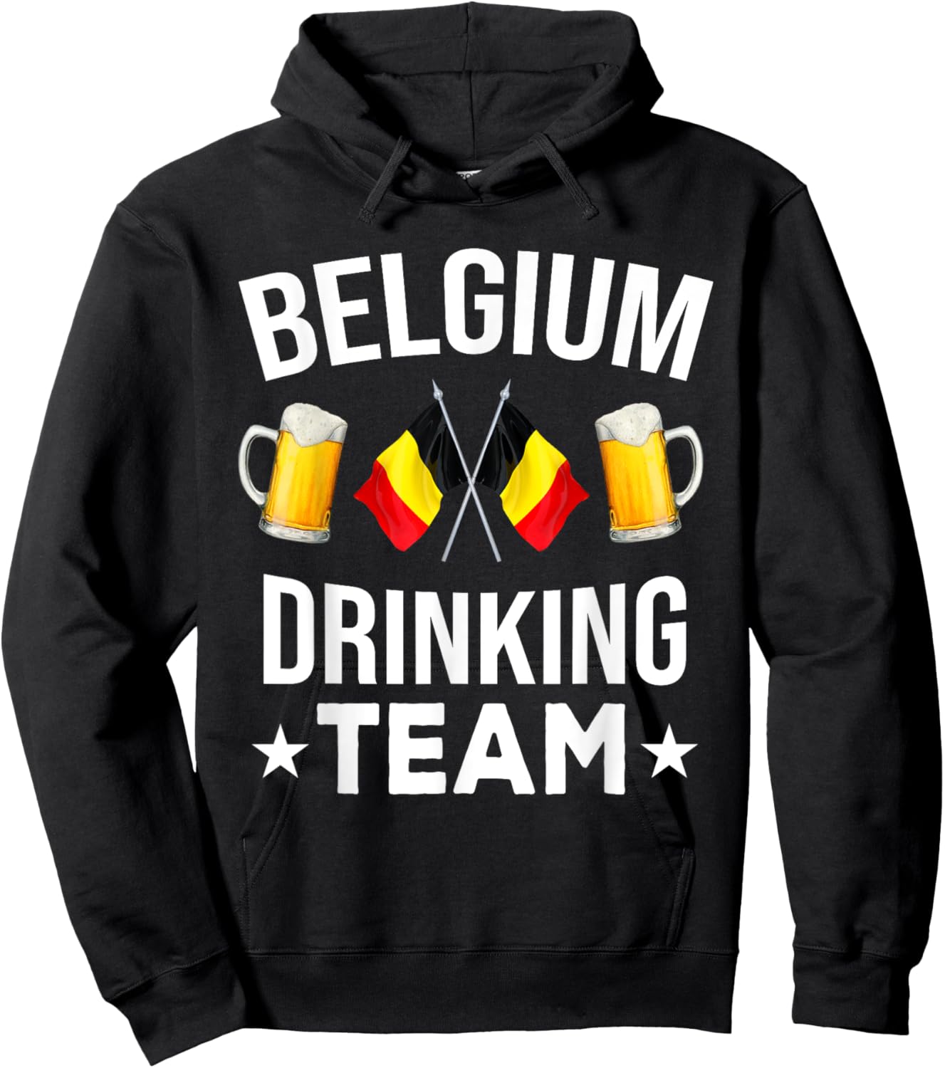 Belgium drinking team beer fests Belgian Funny Hoodie - Hoodie | Black