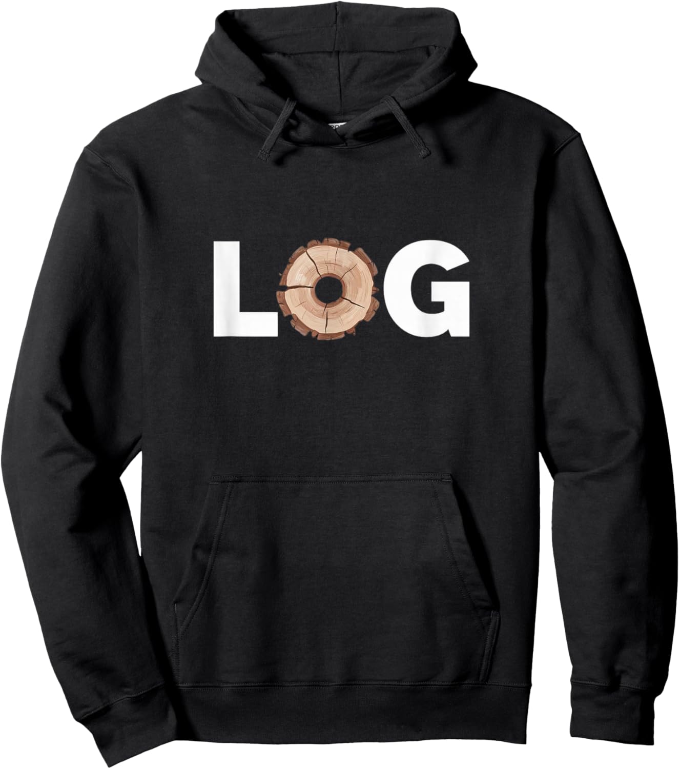 Funny Log Stump Art Tree Hoodie - Hoodie | Black