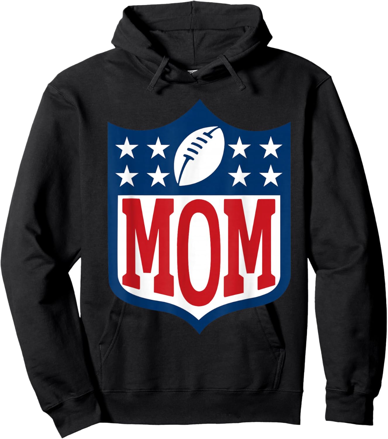 Mom American Football Happy Birthday Family Matching Retro Hoodie - Hoodie | Black