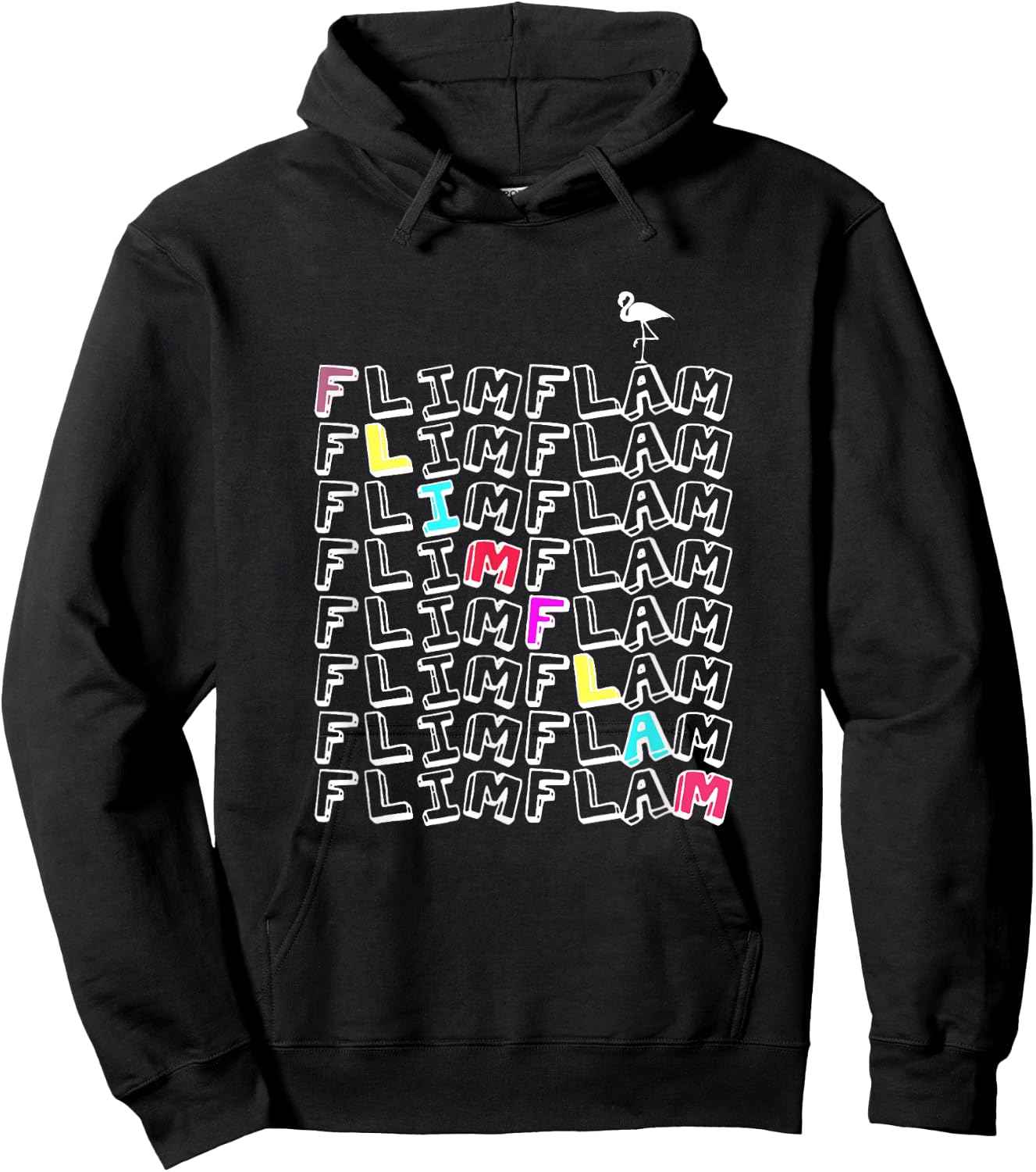 Flim Flam Funny Flamingo Gift Women Hoodie - Hoodie | Black