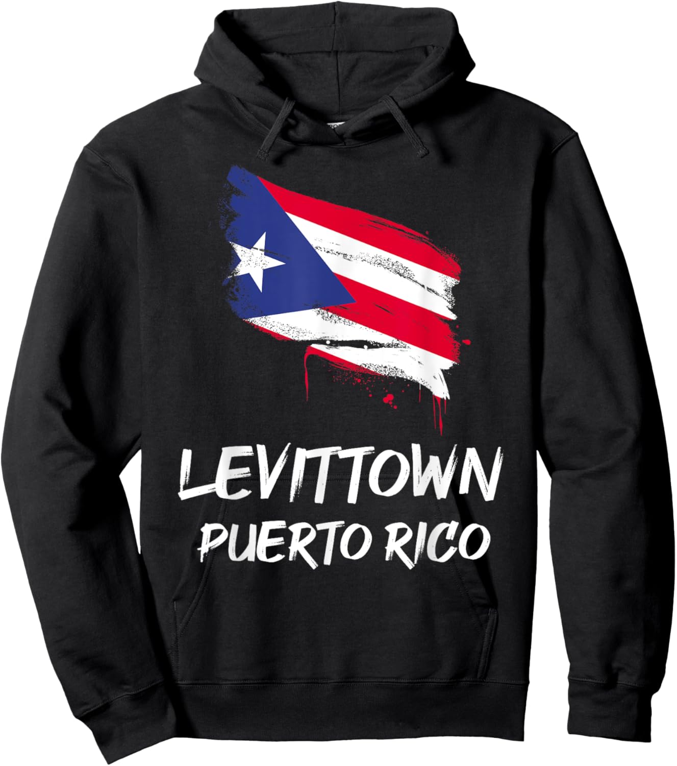 Levittown Puerto Rico PR Puerto Rican Heritage Flag Hoodie - Hoodie | Black