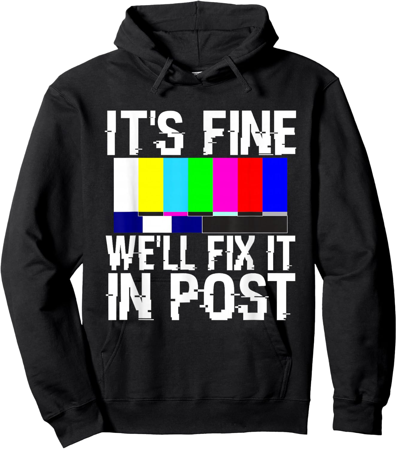 Funny Retro Vintage Filmmaker Fix it In Post Hoodie - Hoodie | Black